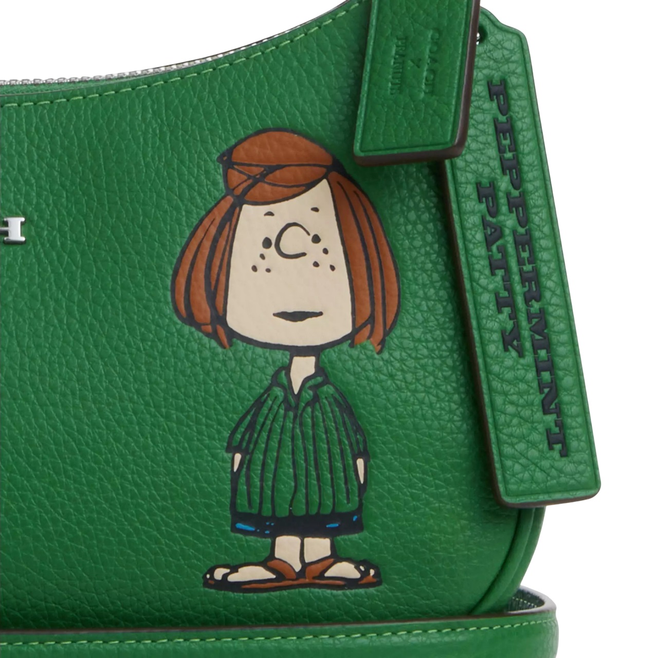 Túi đeo chéo Coach X Peanuts Teri Shoulder Bag With Peppermint Patty Kelly Green Multi CBJ77 6