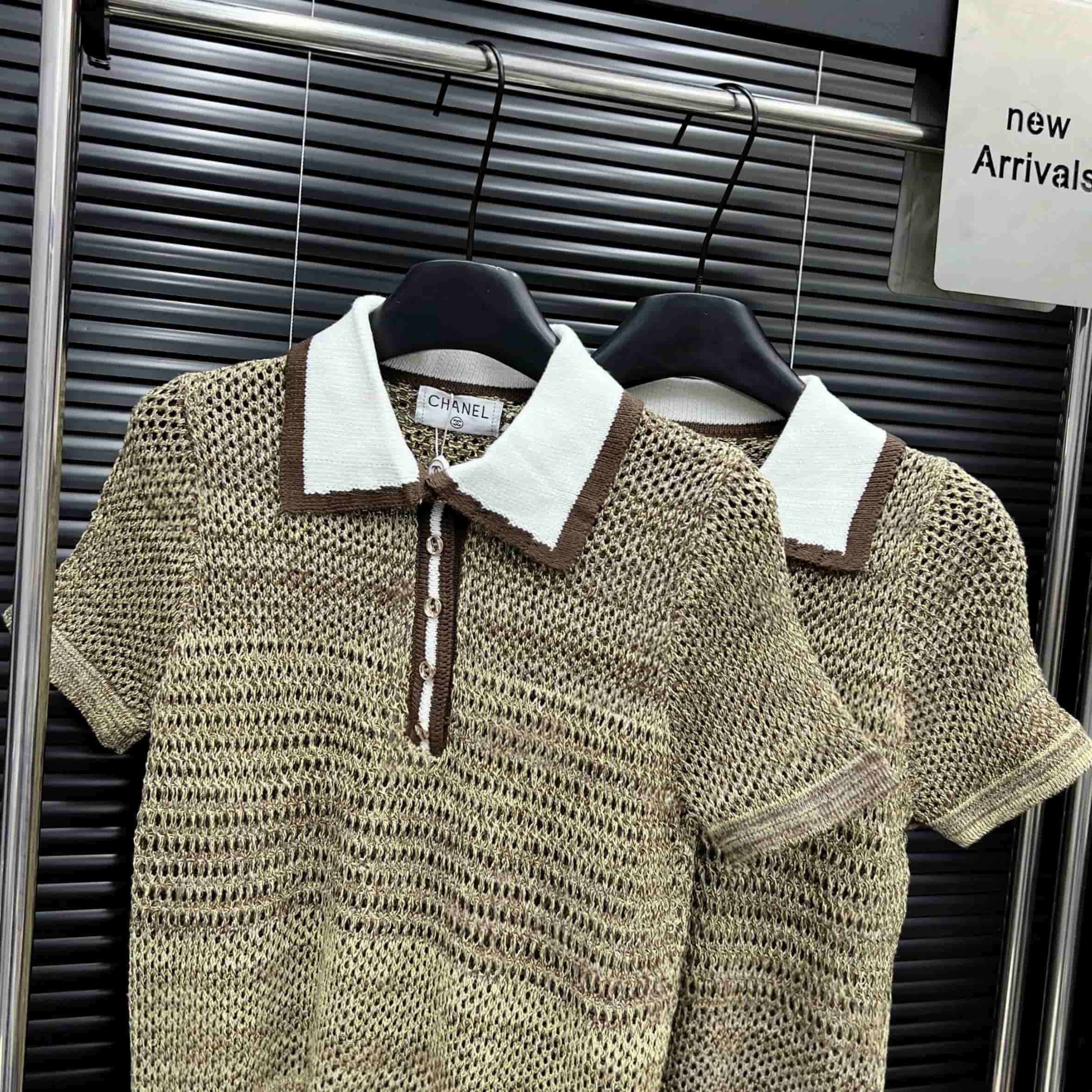 Áo lưới nữ tay ngắn xanh Chanel 11