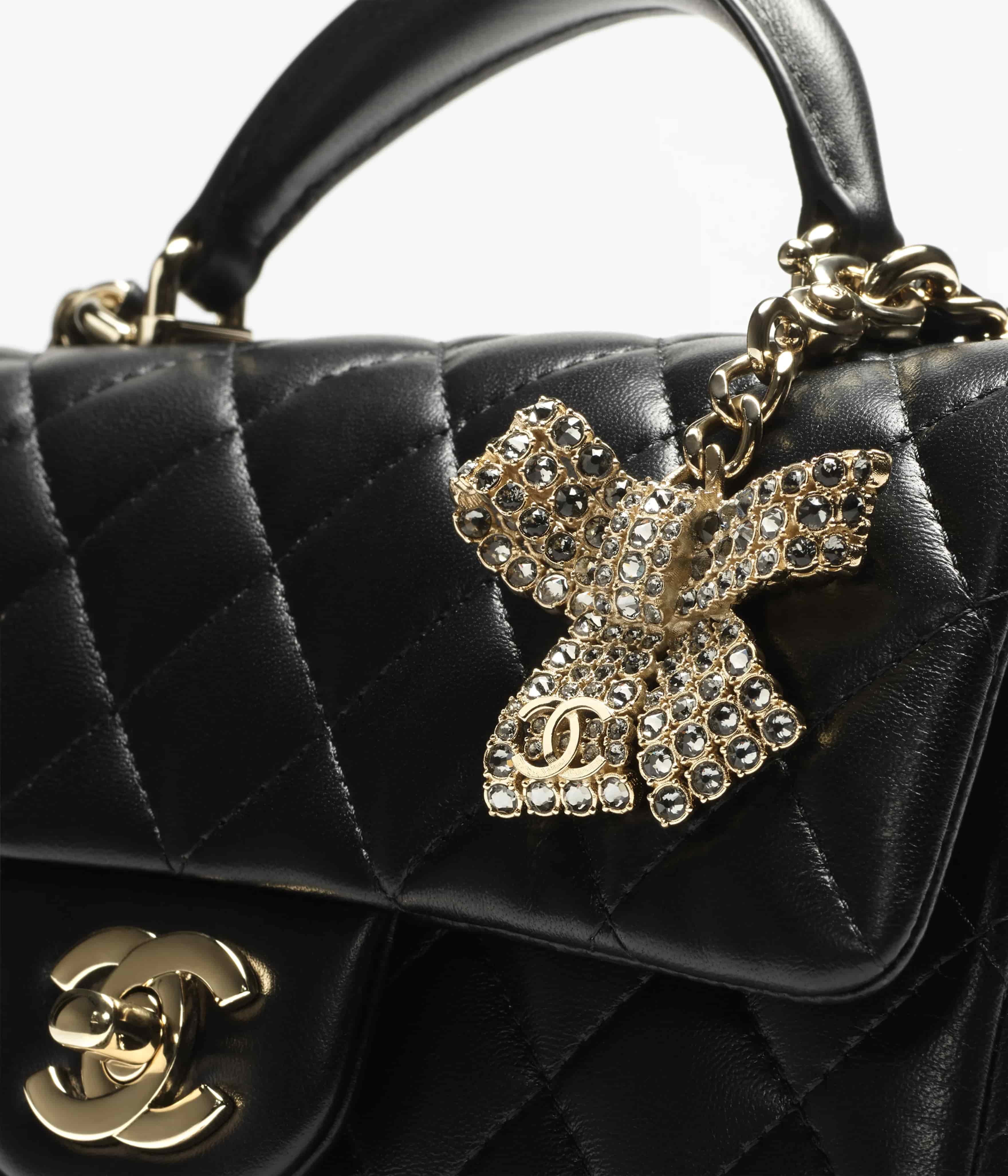 Túi đeo chéo Chanel Mini Classic Handbag With Top Handle Black 1