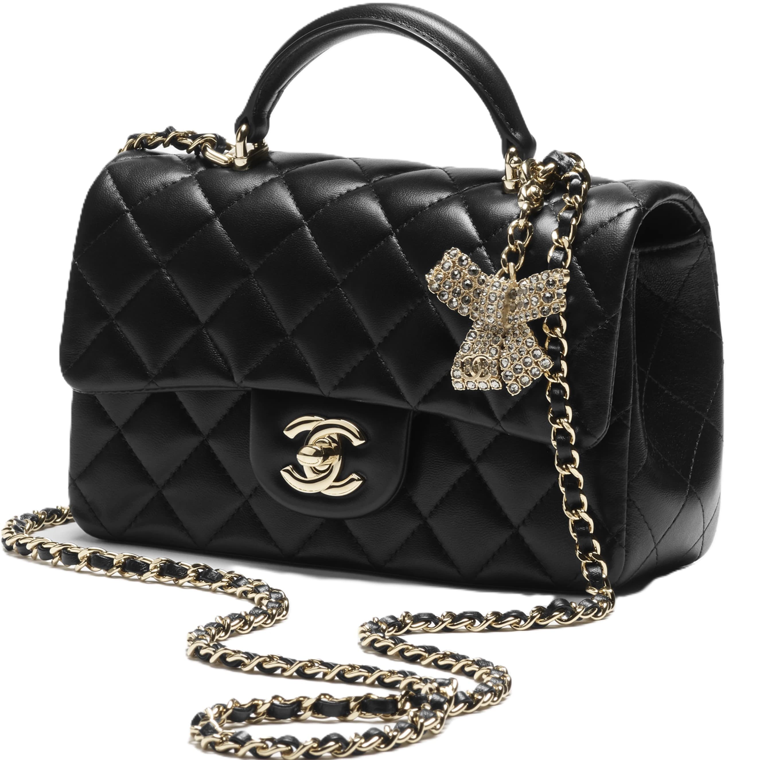 Túi đeo chéo Chanel Mini Classic Handbag With Top Handle Black 6