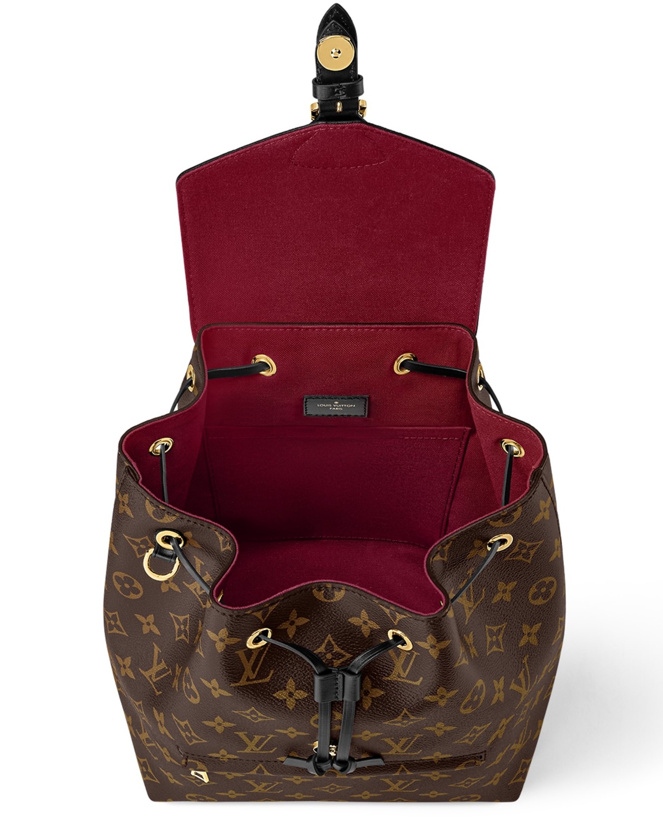Ba lô Louis Vuitton Montsouris PM Black M45515 7