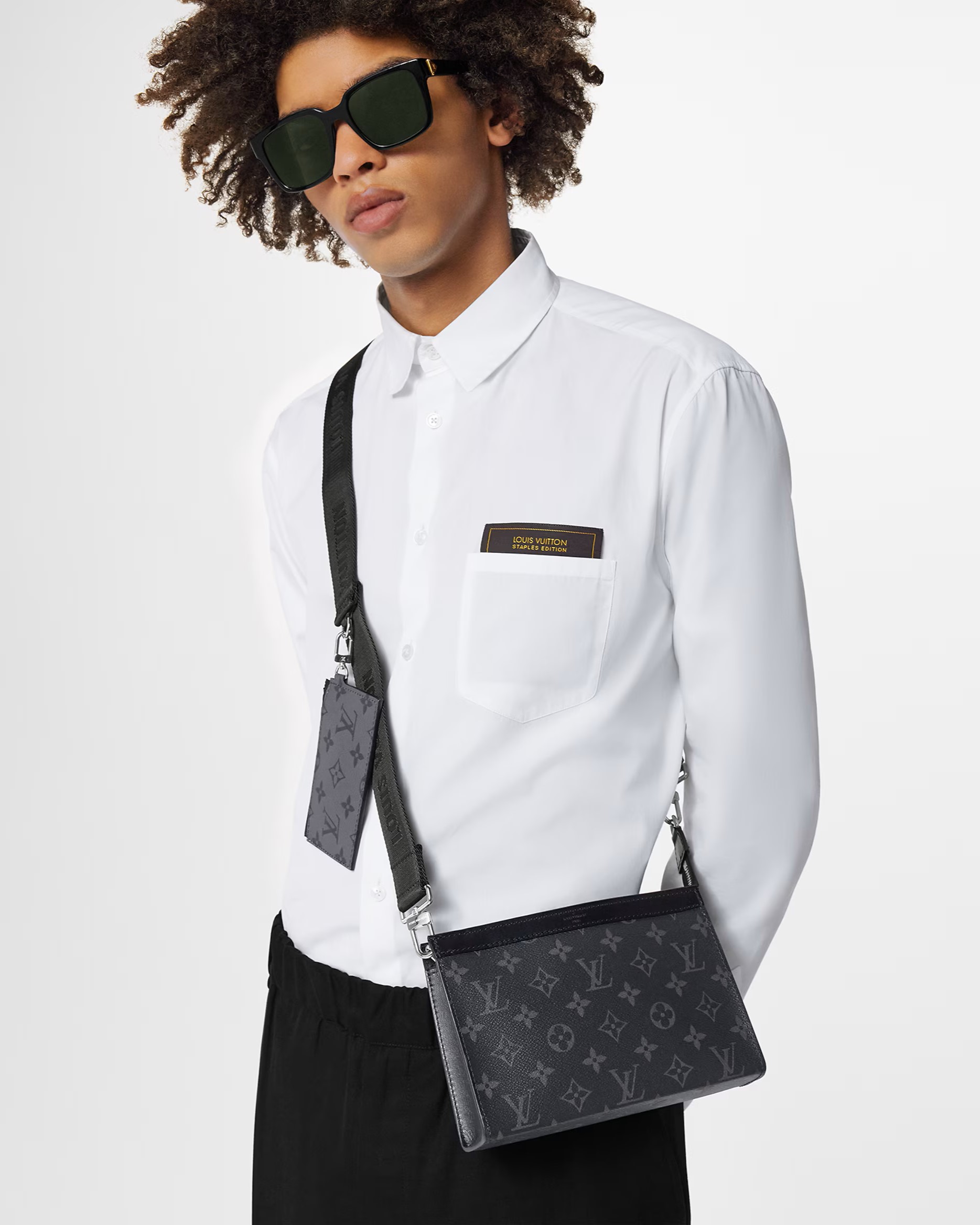Túi đeo chéo LV Nam Louis Vuitton Gaston Wearable Wallet Monogram Eclipse 2
