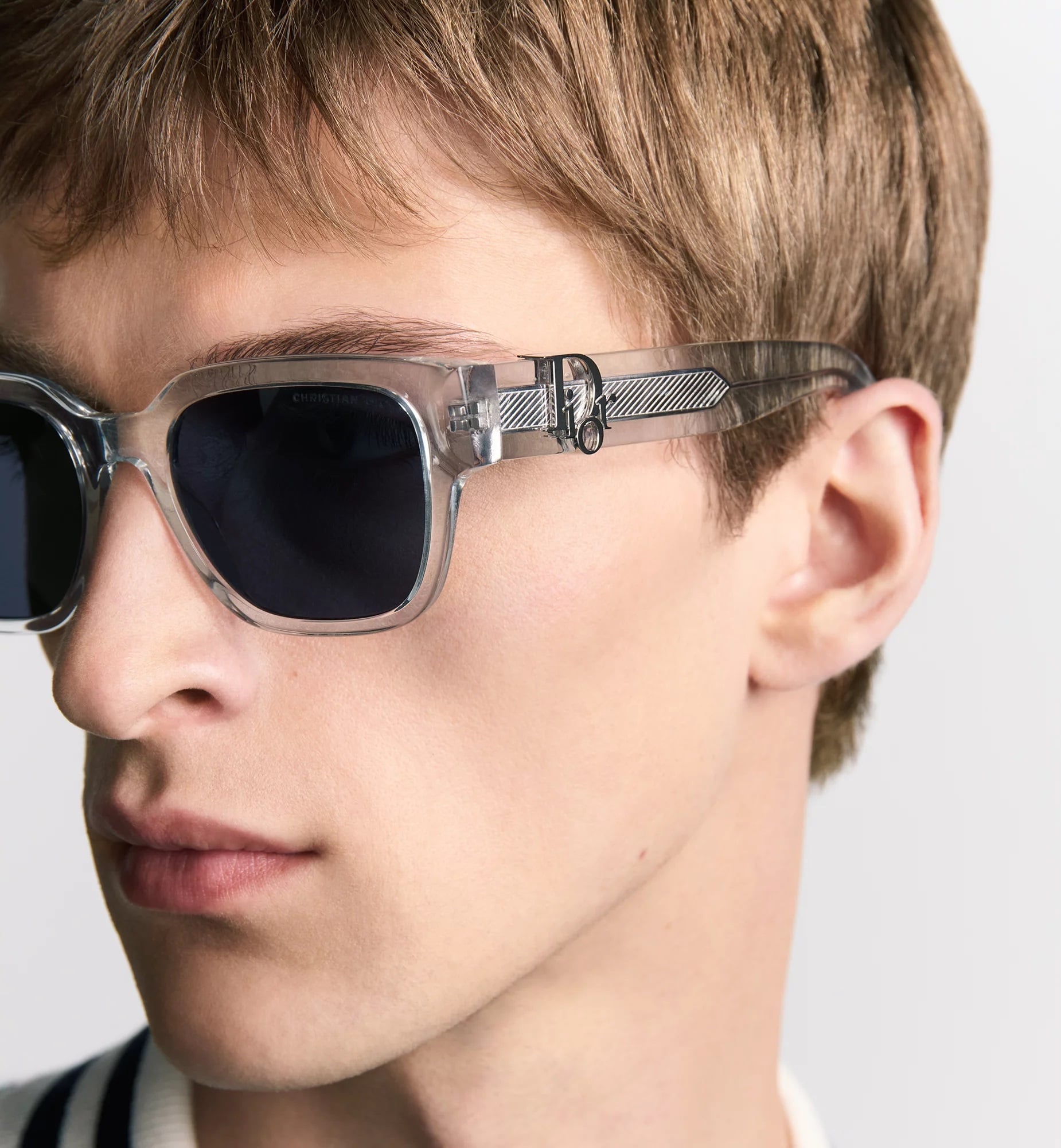 Kính mát Dior DiorOblique S1I Crystal-Tone Square Sunglasses 6