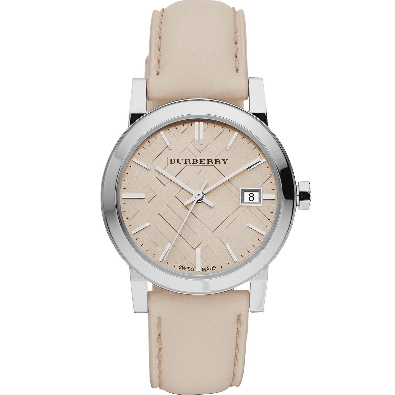 Đồng hồ đeo tay nữ Burberry Ladies Watch The City Check Neutral Silver BU9107 2