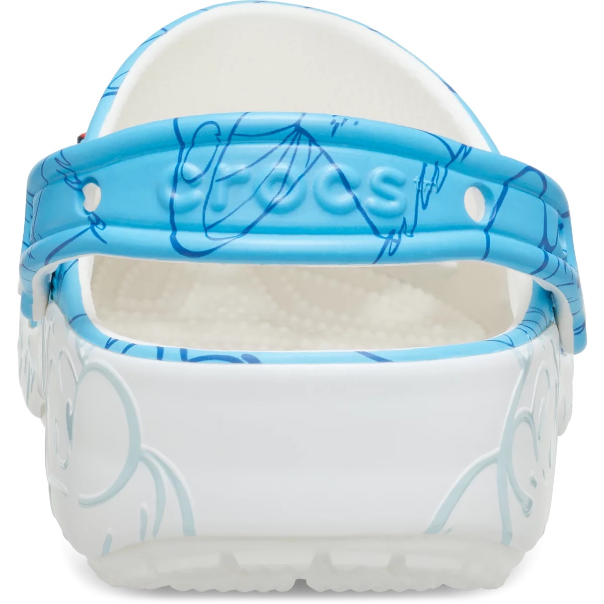 Giày xanh dương Crocs Smurfs Classic Clog Allover Smurfs Print 10