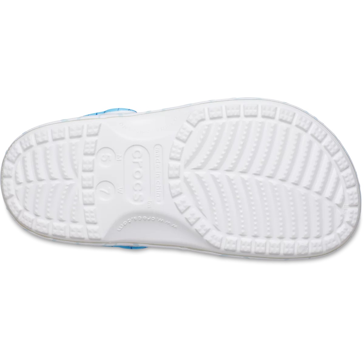 Giày xanh dương Crocs Smurfs Classic Clog Allover Smurfs Print 12