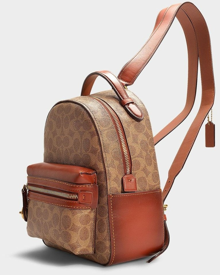 BALO COACH NỮ KÈM KHÓA XOAY CAMPUS BACKPACK 23 IN SIGNATURE CANVAS 4