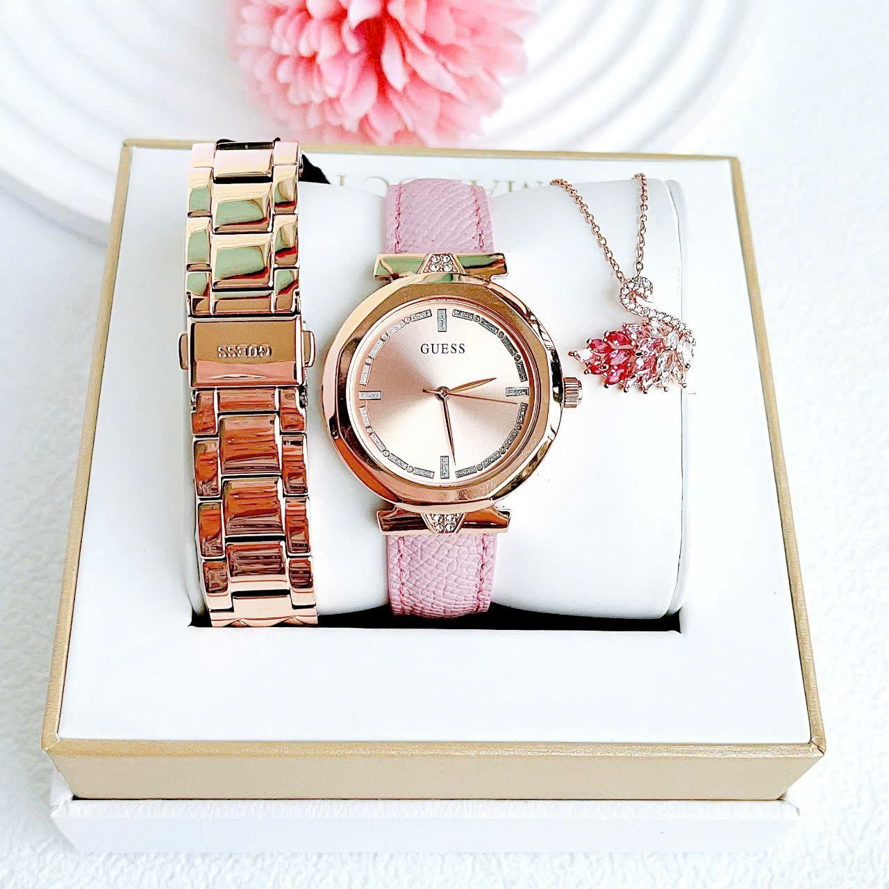 Đồng hồ đeo tay nữ Guess Rumour Analog Stainless Steel Watch GW0613L3 8