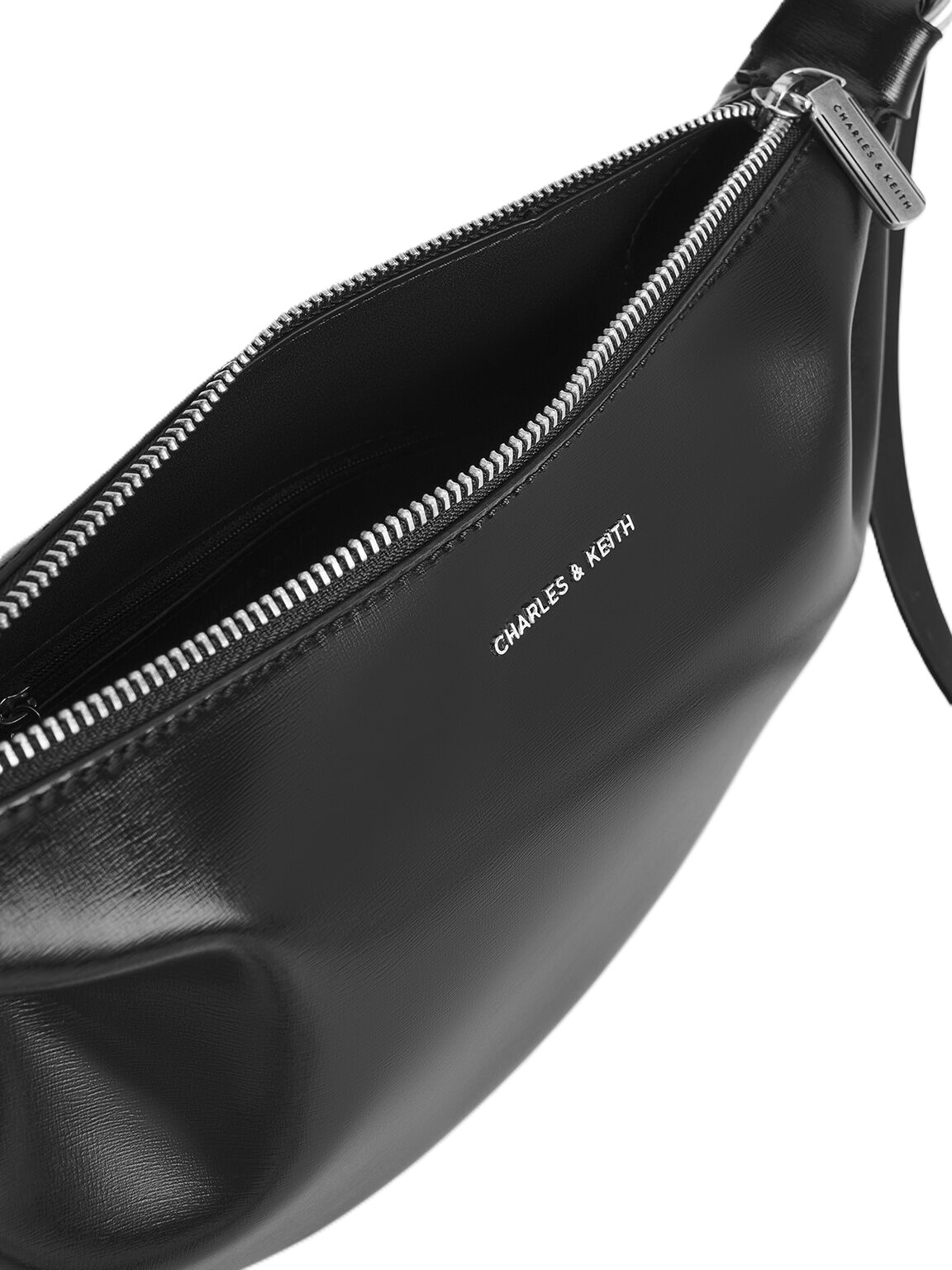 Túi đeo chéo Charles Keith Calla Half-Moon Bag Noir CK2-20671663 3