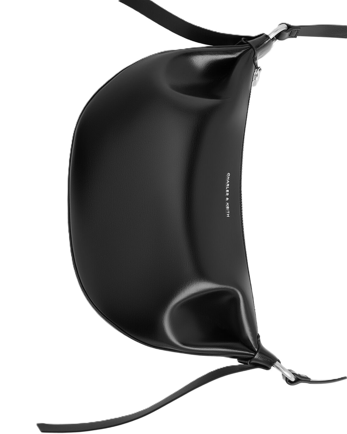 Túi đeo chéo Charles Keith Calla Half-Moon Bag Noir CK2-20671663 6