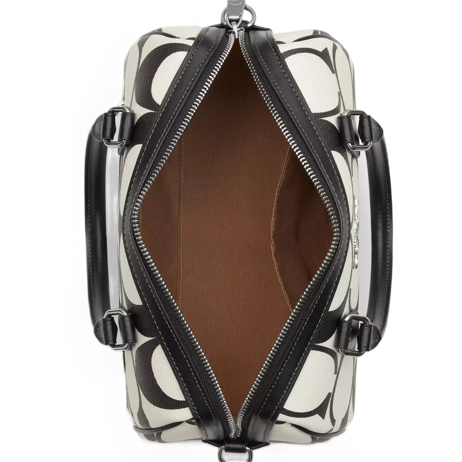 Túi xách dáng trống Coach Rowan Satchel In Signature Canvas Chalk Multi CP089 1