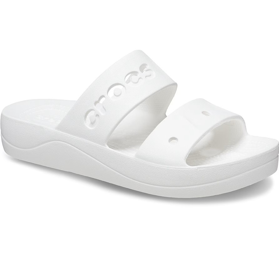 Dép hai quai Sandal nữ Crocs Baya Platform Whit 1