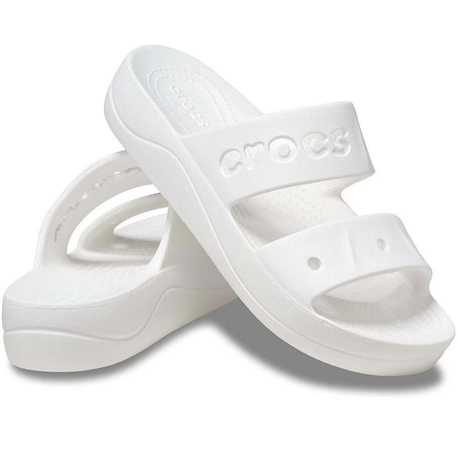 Dép hai quai Sandal nữ Crocs Baya Platform Whit 6