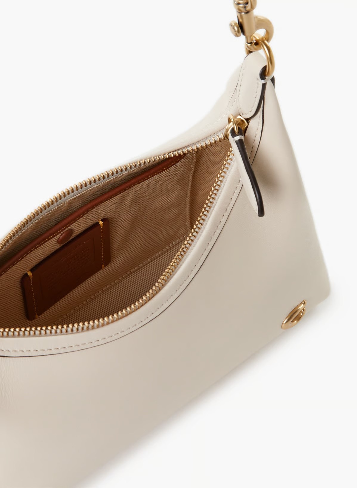 Túi kẹp nách nữ Coach Juliet Shoulder Bag 25 Smooth Leather Chalk CW64 12
