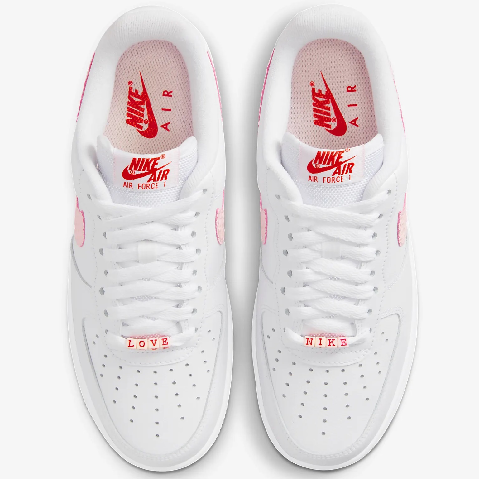 GIÀY NỮ NIKE AIR FORCE 1 07 LOW VD VALENTINE S DAY WHITE ATMOSPHERE UNIVERSITY RED SAIL DQ9320-100 1