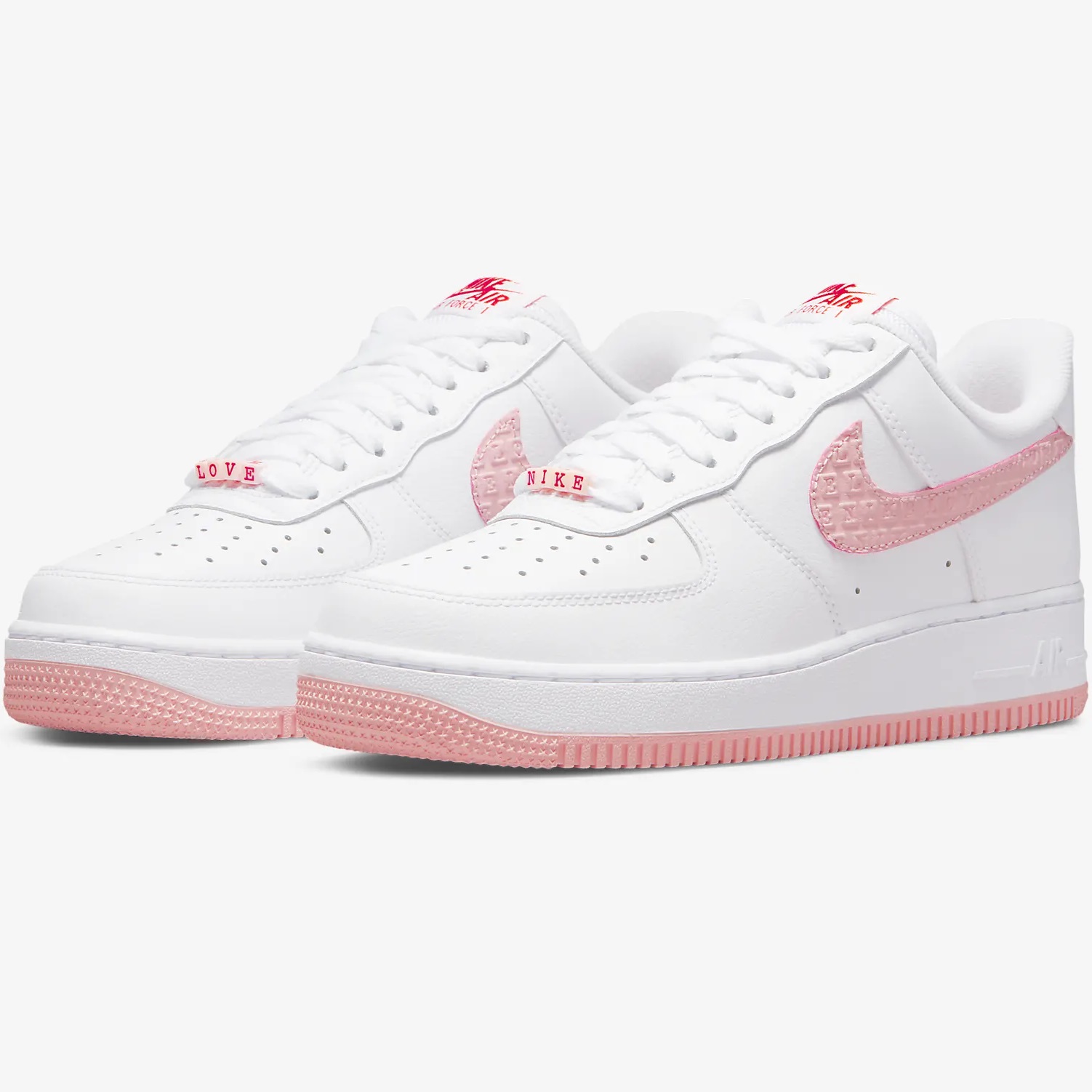 GIÀY NỮ NIKE AIR FORCE 1 07 LOW VD VALENTINE S DAY WHITE ATMOSPHERE UNIVERSITY RED SAIL DQ9320-100 4