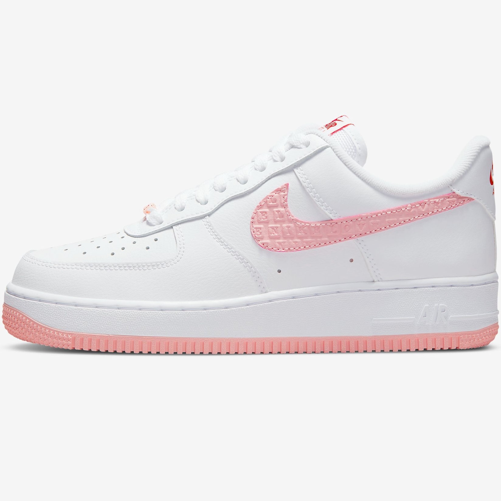GIÀY NỮ NIKE AIR FORCE 1 07 LOW VD VALENTINE S DAY WHITE ATMOSPHERE UNIVERSITY RED SAIL DQ9320-100 12