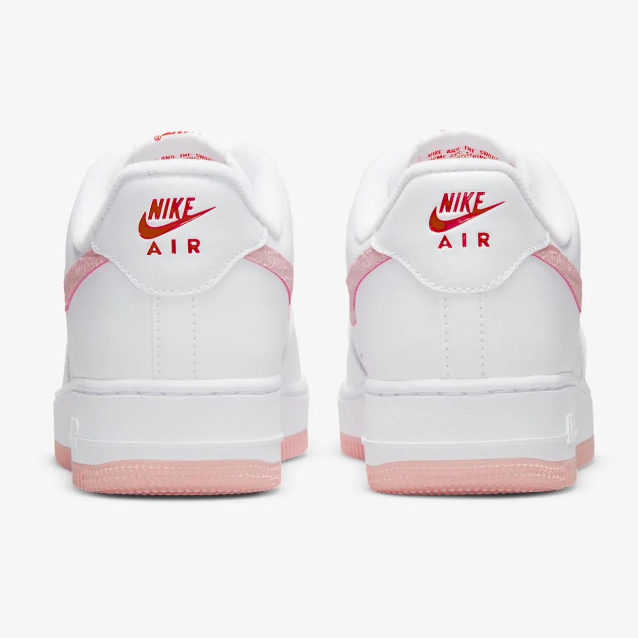 GIÀY NỮ NIKE AIR FORCE 1 07 LOW VD VALENTINE S DAY WHITE ATMOSPHERE UNIVERSITY RED SAIL DQ9320-100 13