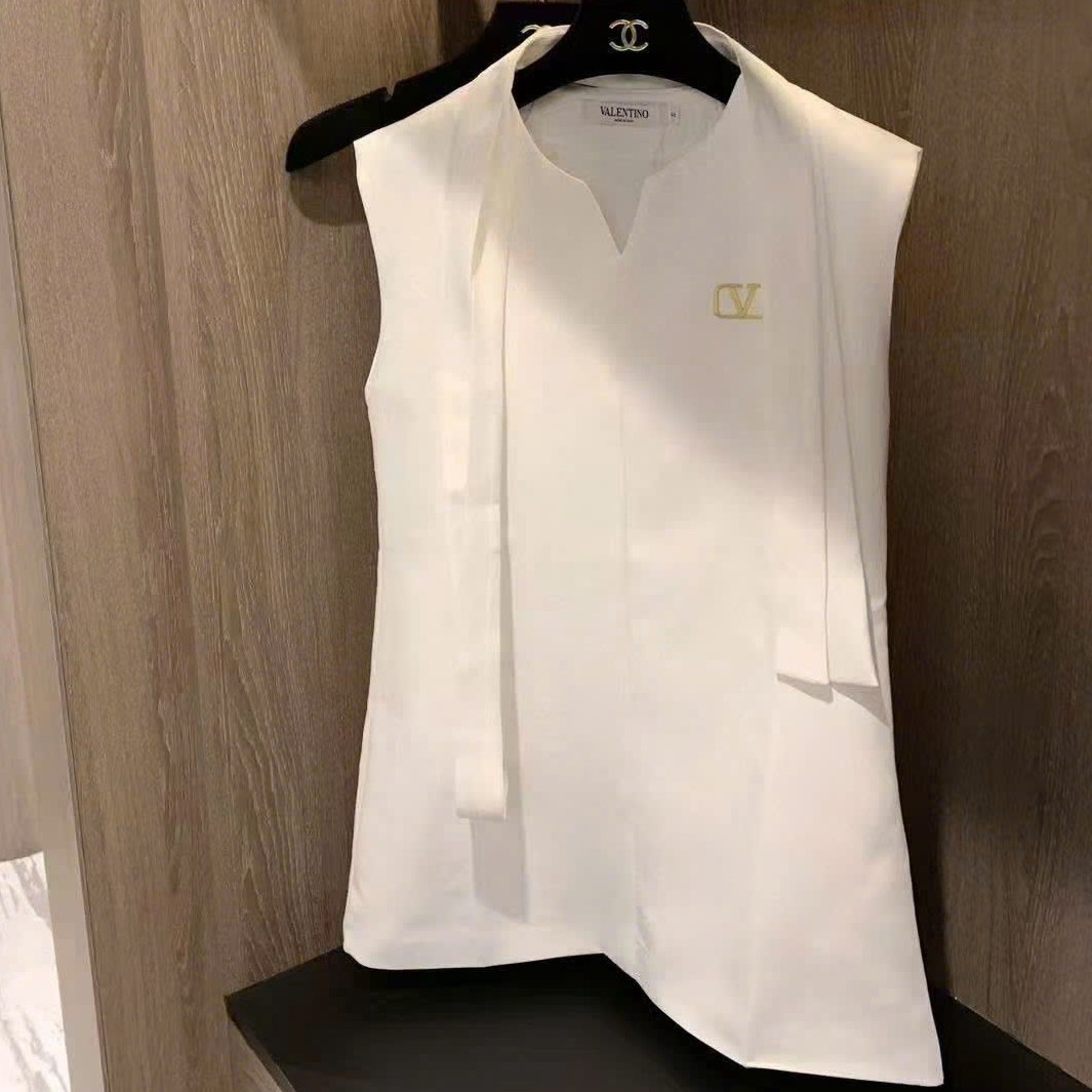 Áo đầm trắng nữ dáng ngắn kèm dây nơ nữ Valentino 6