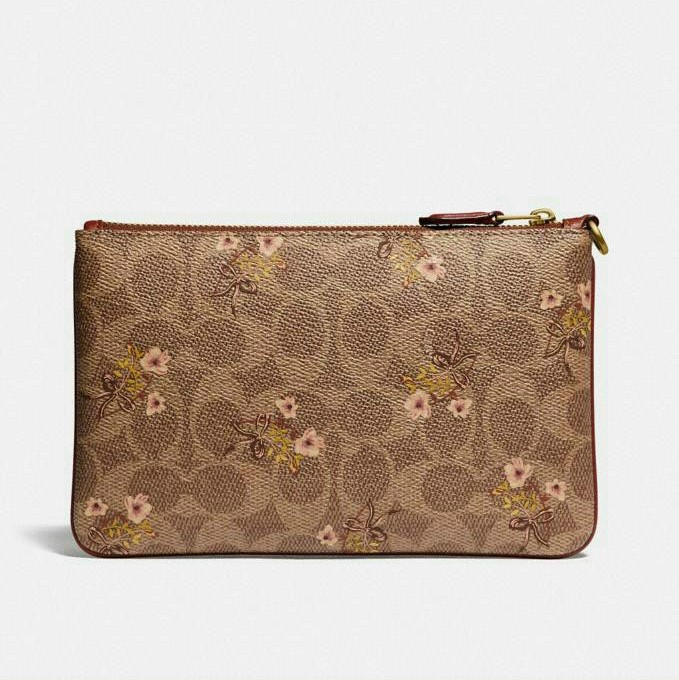 VÍ NỮ COACH SMALL WRISTLET IN SIGNATURE CANVAS WITH FLORAL BOW PRINT F67070 1