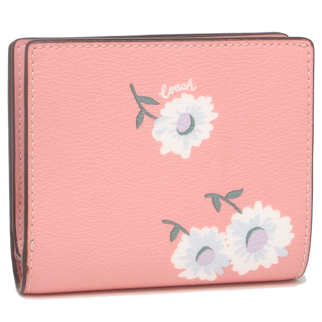VÍ NỮ NGẮN LIMITED COACH BOXED SNAP WALLET WITH DAISY PRINT C2889 5