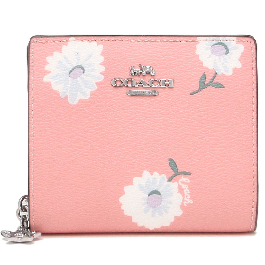 VÍ NỮ NGẮN LIMITED COACH BOXED SNAP WALLET WITH DAISY PRINT C2889 6