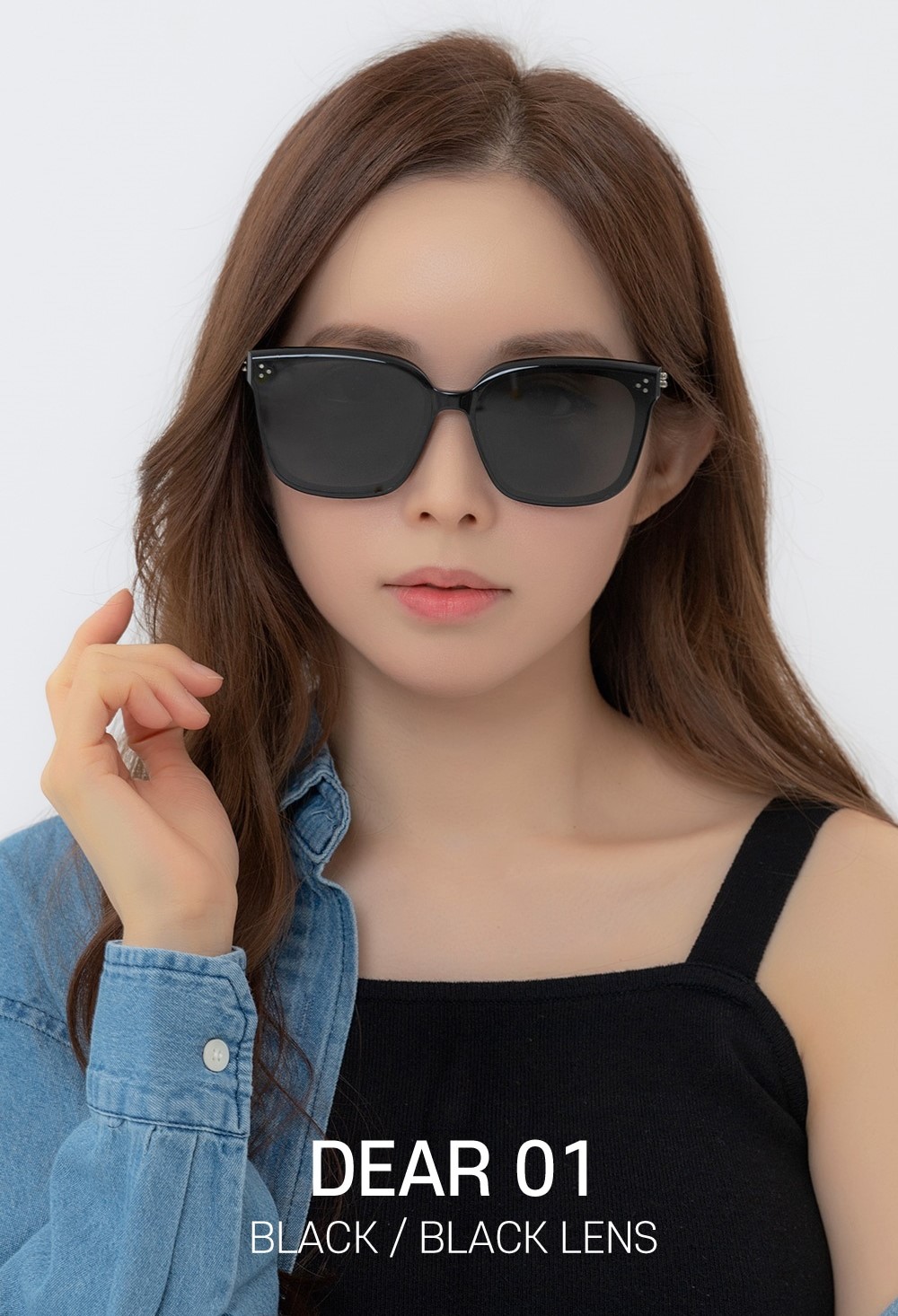 MẮT KÍNH UNISEX GM GENTLE MONSTER DEAR 01 BLACK LENSES SQUARE SHAPE BLACK ACETATE FRAME 3