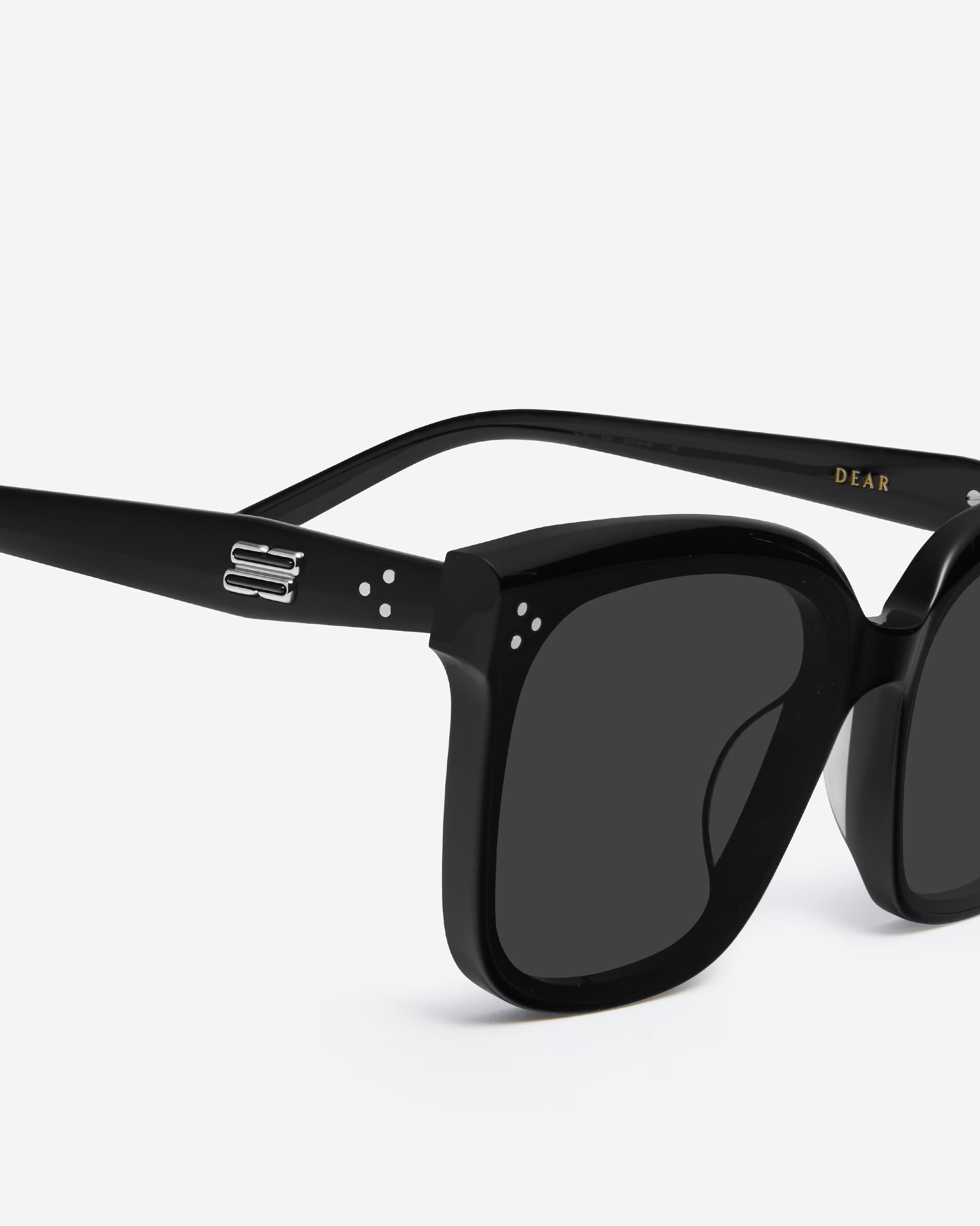 MẮT KÍNH UNISEX GM GENTLE MONSTER DEAR 01 BLACK LENSES SQUARE SHAPE BLACK ACETATE FRAME 8