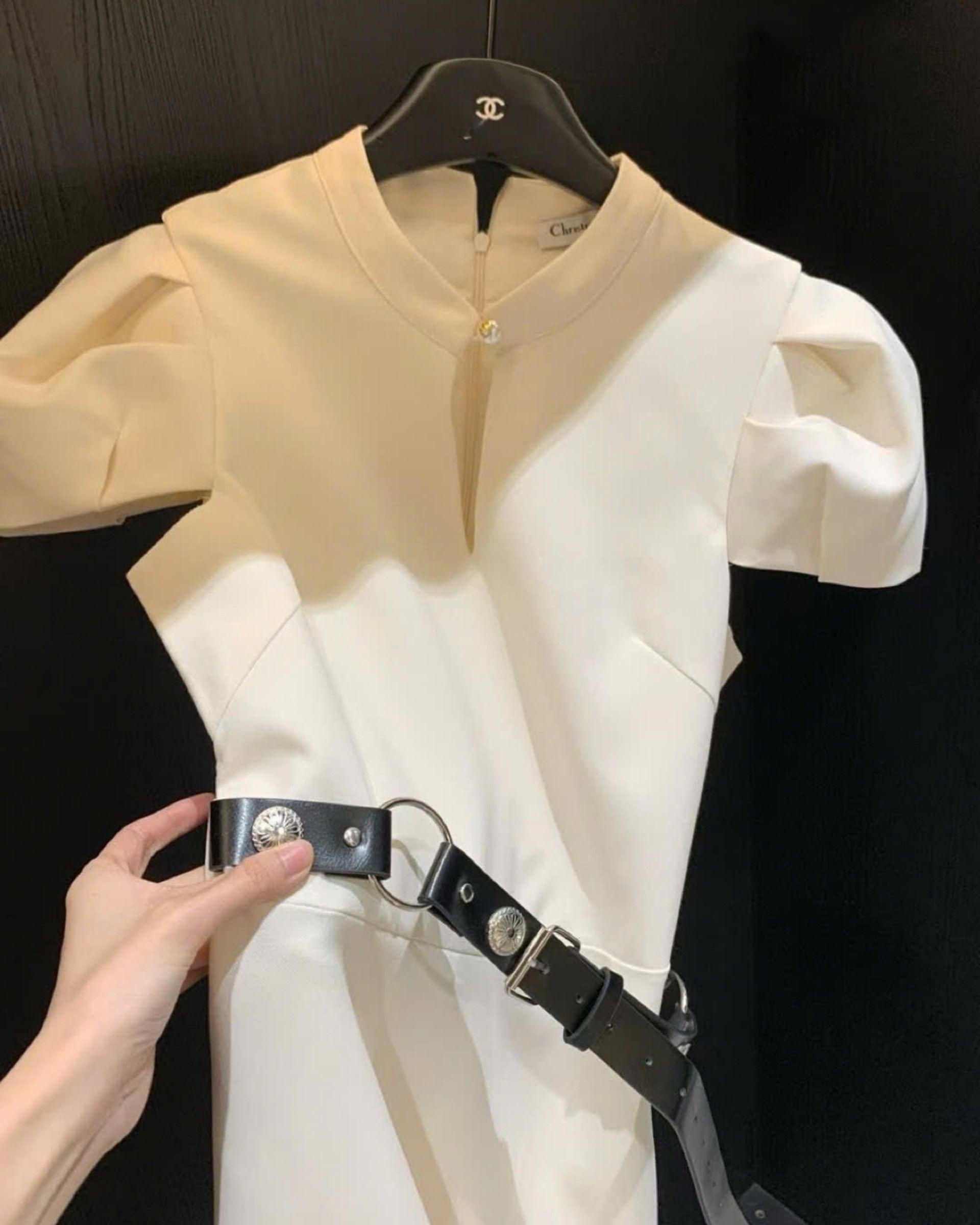 Đầm nữ thời trang dài xòe nữ Dior kèm thắt lưng 6