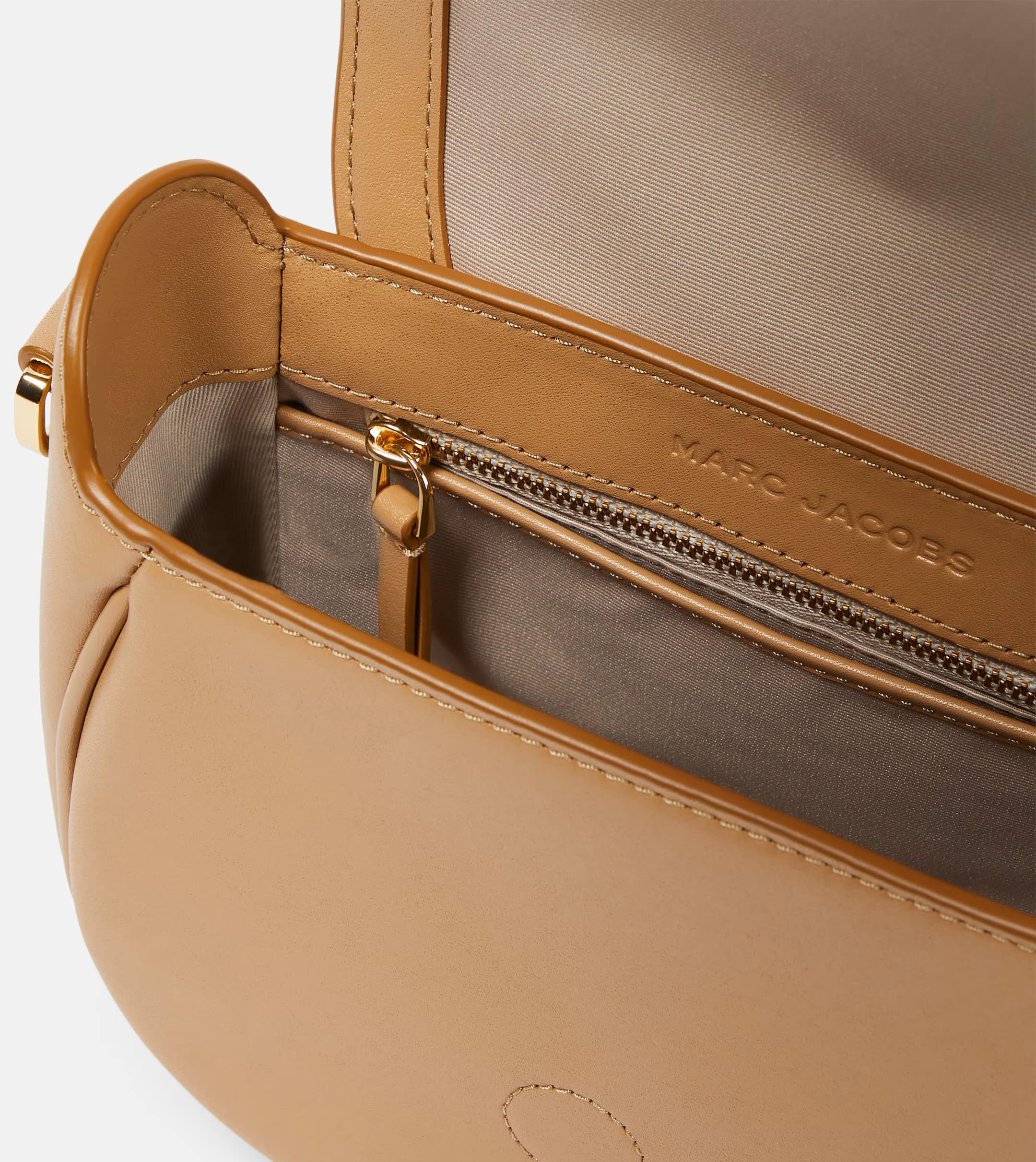 TÚI ĐEO CHÉO MARC JACOBS THE SMALL J MARC LEATHER SADDLE BAG CAMEL 2