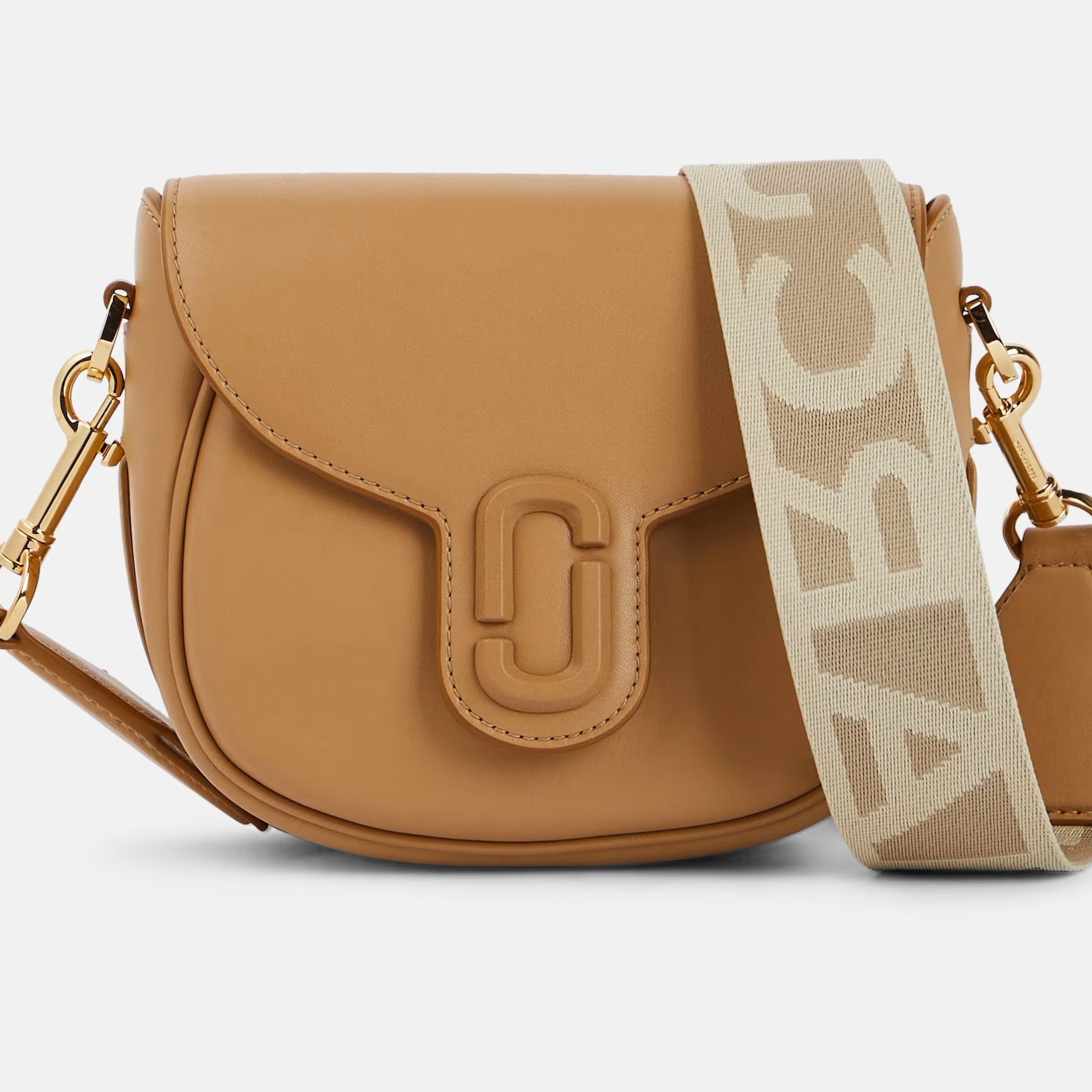 TÚI ĐEO CHÉO MARC JACOBS THE SMALL J MARC LEATHER SADDLE BAG CAMEL 10