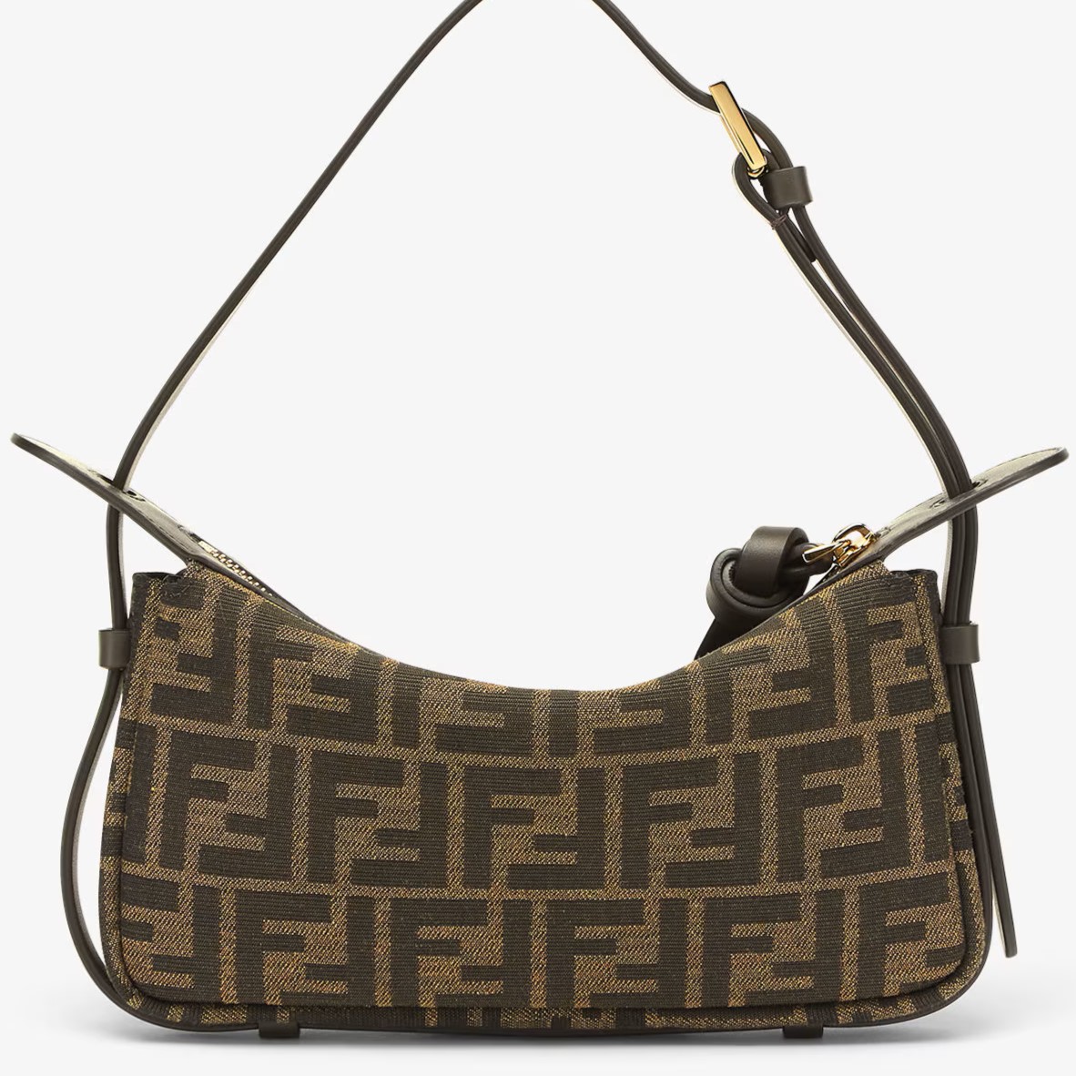 Túi nữ Simply Fendi Brown FF Jacquard Fabric Mini Bag 5