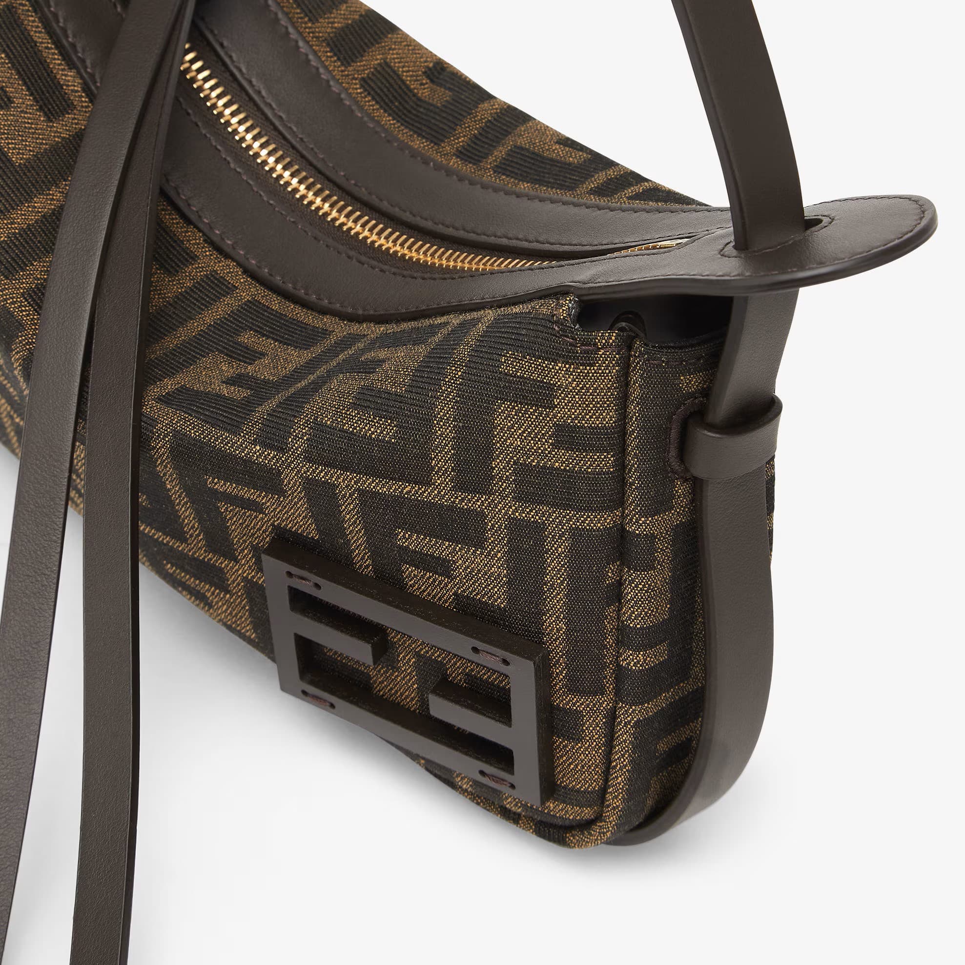 Túi nữ Simply Fendi Brown FF Jacquard Fabric Mini Bag 9