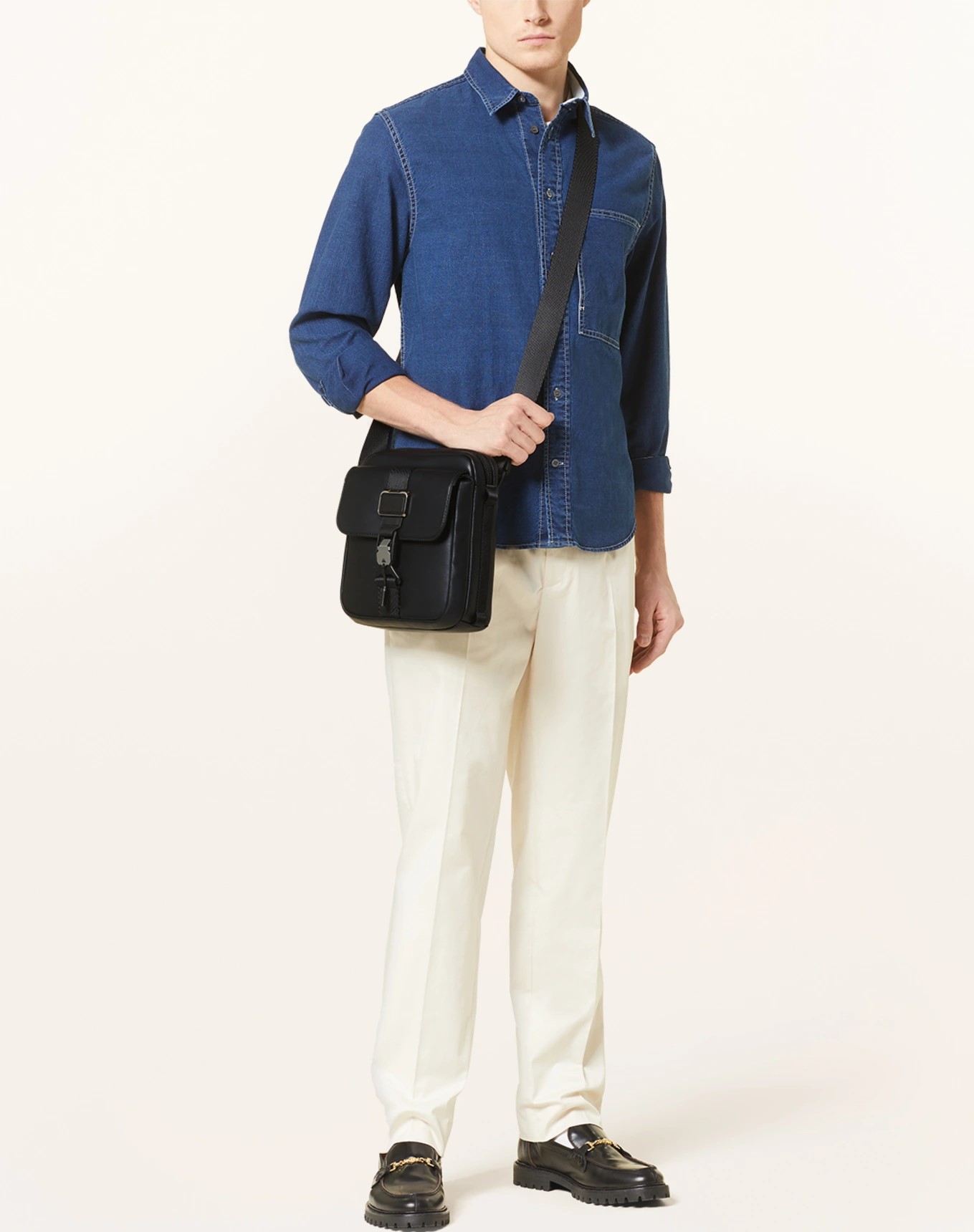 Túi Nam đeo chéo màu đen Tumi Alpha Bravo Junior Leather Crossbody Bag 3