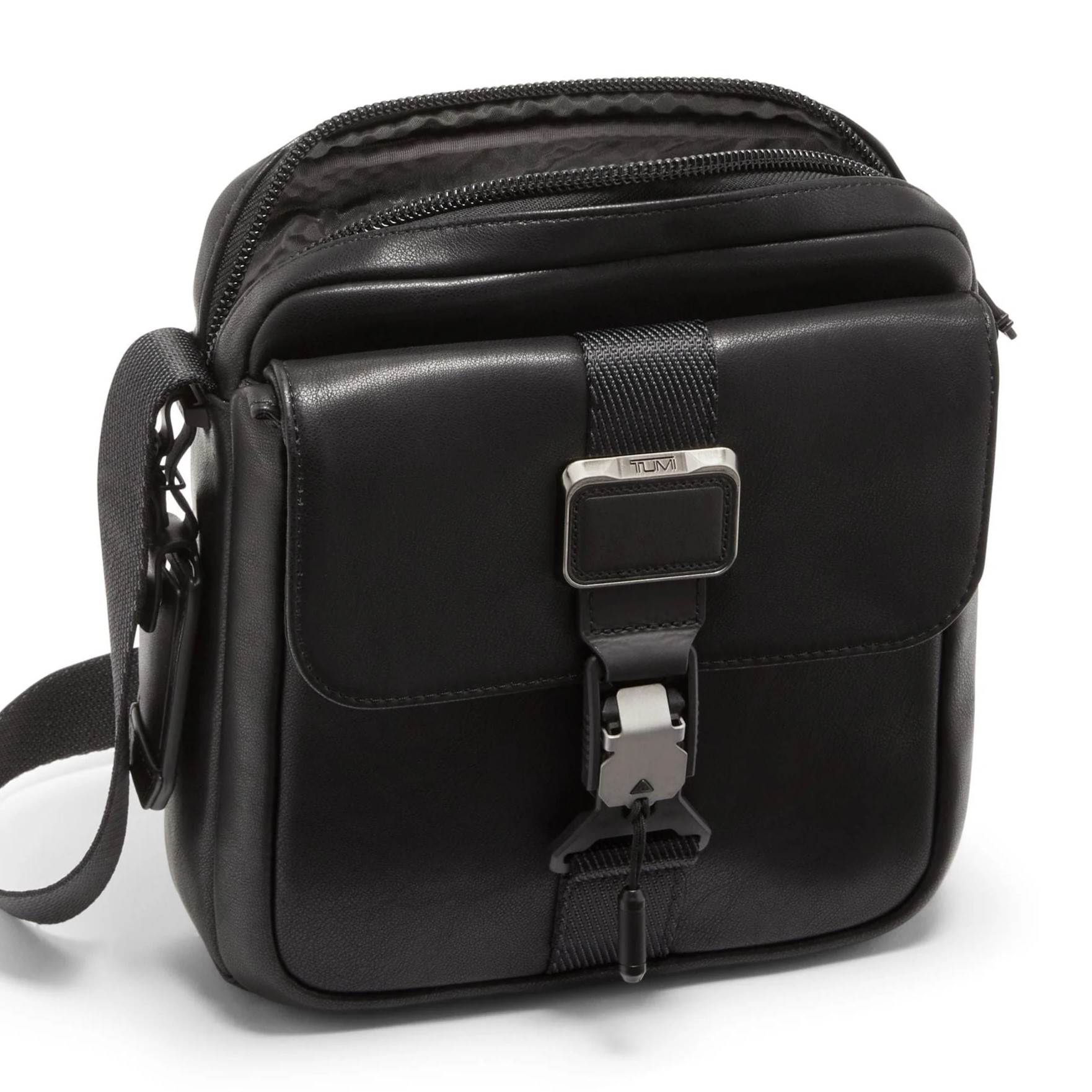 Túi Nam đeo chéo màu đen Tumi Alpha Bravo Junior Leather Crossbody Bag 5