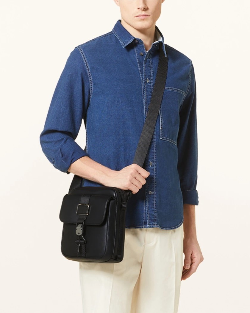 Túi Nam đeo chéo màu đen Tumi Alpha Bravo Junior Leather Crossbody Bag 6