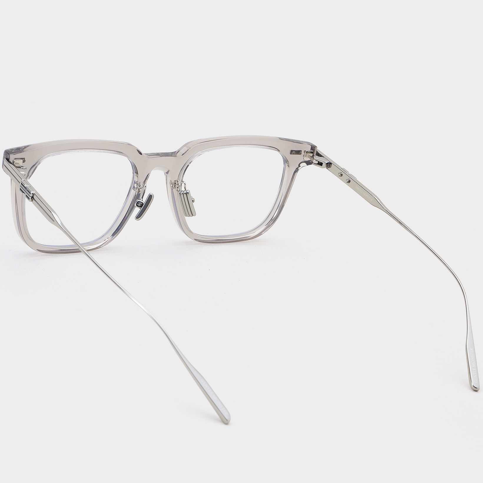 Kính mát gọng cận Gentle Monster Zin GC7 Clear Lenses Square Shape Translucent Gray Acetate Frame 14
