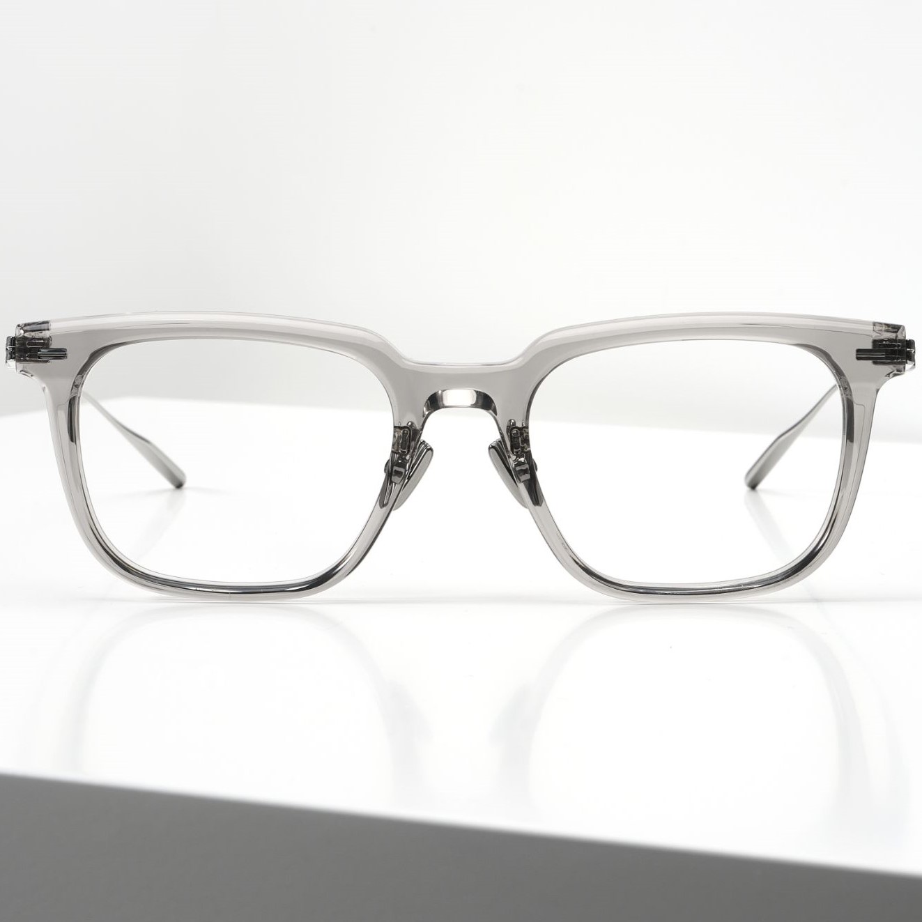 Kính mát gọng cận Gentle Monster Zin GC7 Clear Lenses Square Shape Translucent Gray Acetate Frame 18