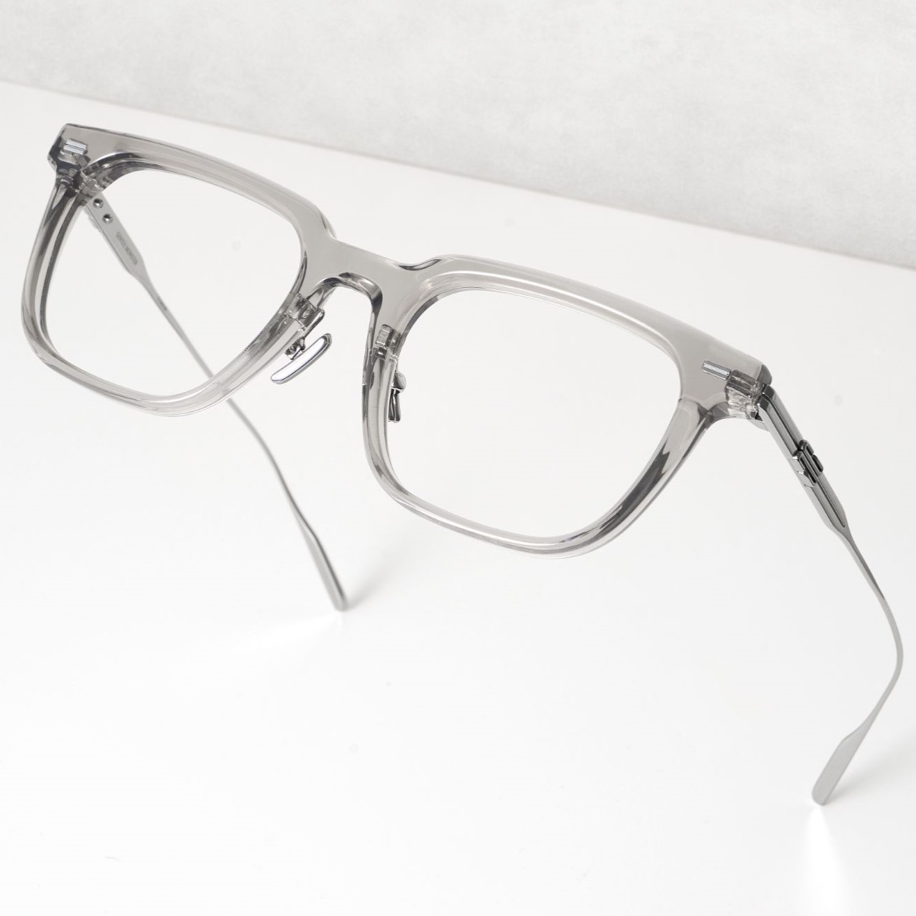 Kính mát gọng cận Gentle Monster Zin GC7 Clear Lenses Square Shape Translucent Gray Acetate Frame 20