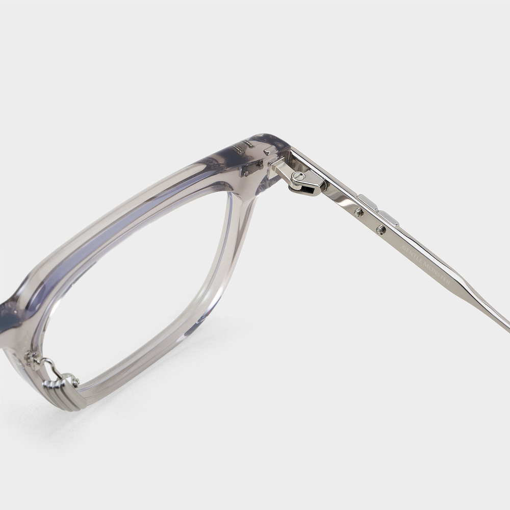 Kính mát gọng cận Gentle Monster Zin GC7 Clear Lenses Square Shape Translucent Gray Acetate Frame 21