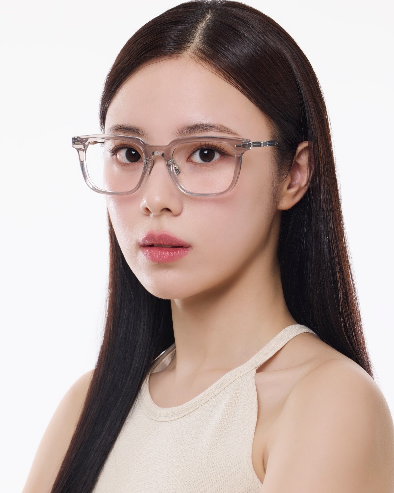 Kính mát gọng cận Gentle Monster Zin GC7 Clear Lenses Square Shape Translucent Gray Acetate Frame 22