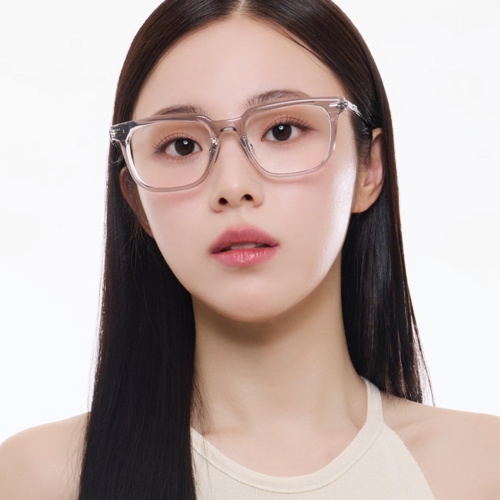 Kính mát gọng cận Gentle Monster Zin GC7 Clear Lenses Square Shape Translucent Gray Acetate Frame 19