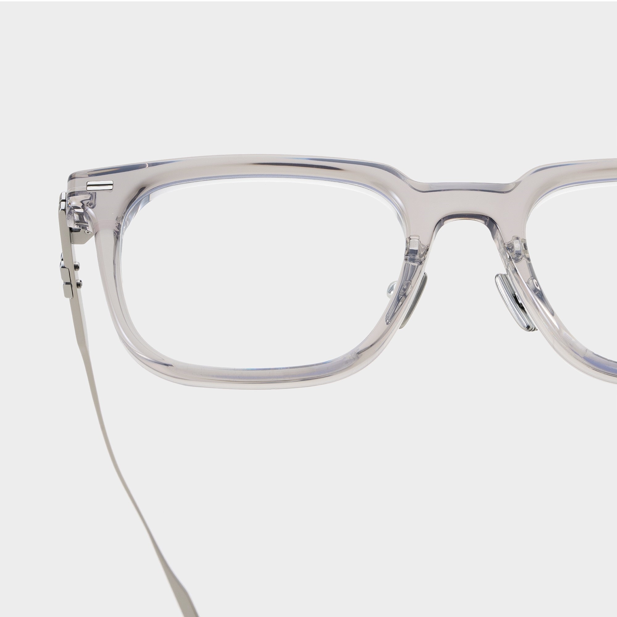Kính mát gọng cận Gentle Monster Zin GC7 Clear Lenses Square Shape Translucent Gray Acetate Frame 23