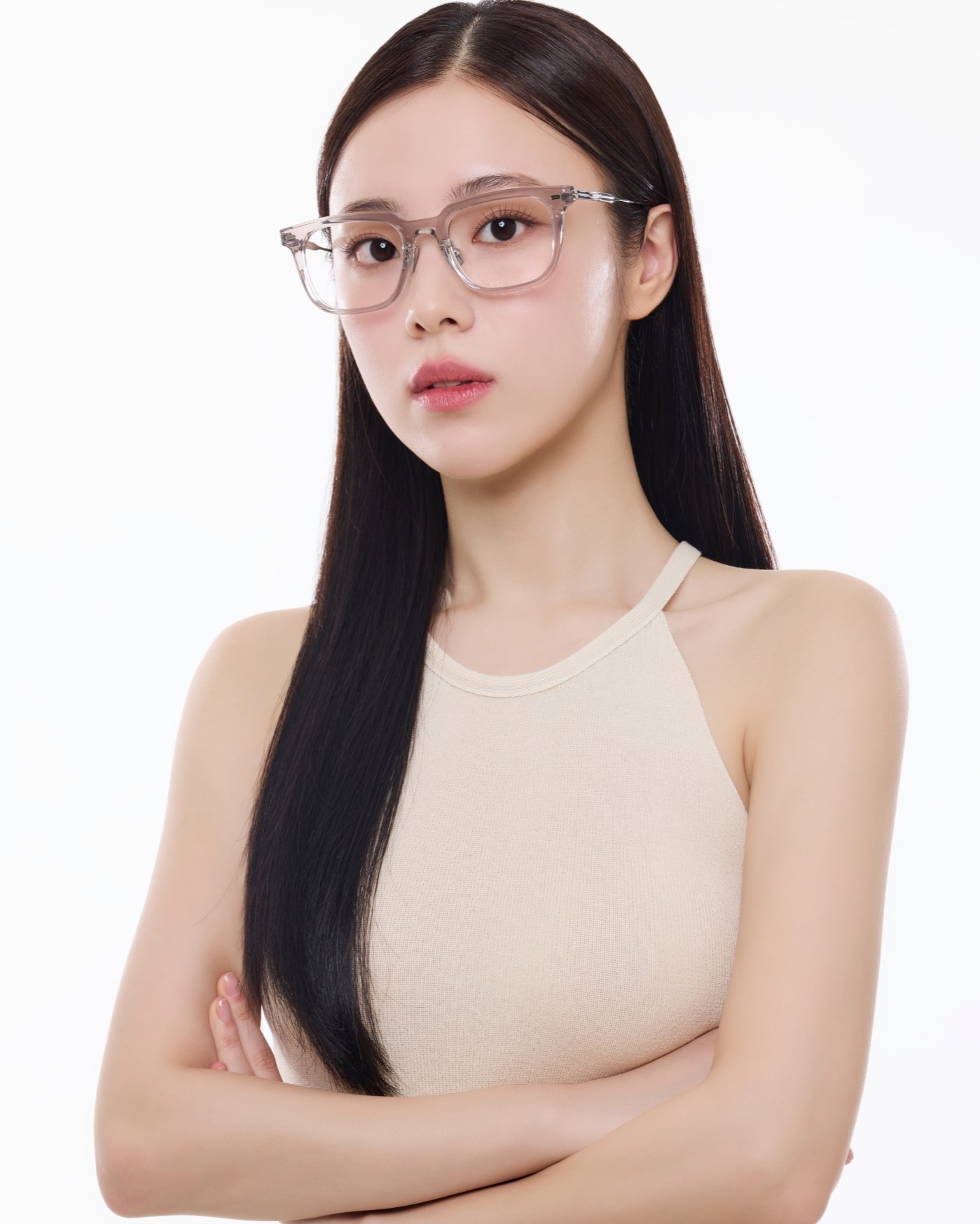 Kính mát gọng cận Gentle Monster Zin GC7 Clear Lenses Square Shape Translucent Gray Acetate Frame 26