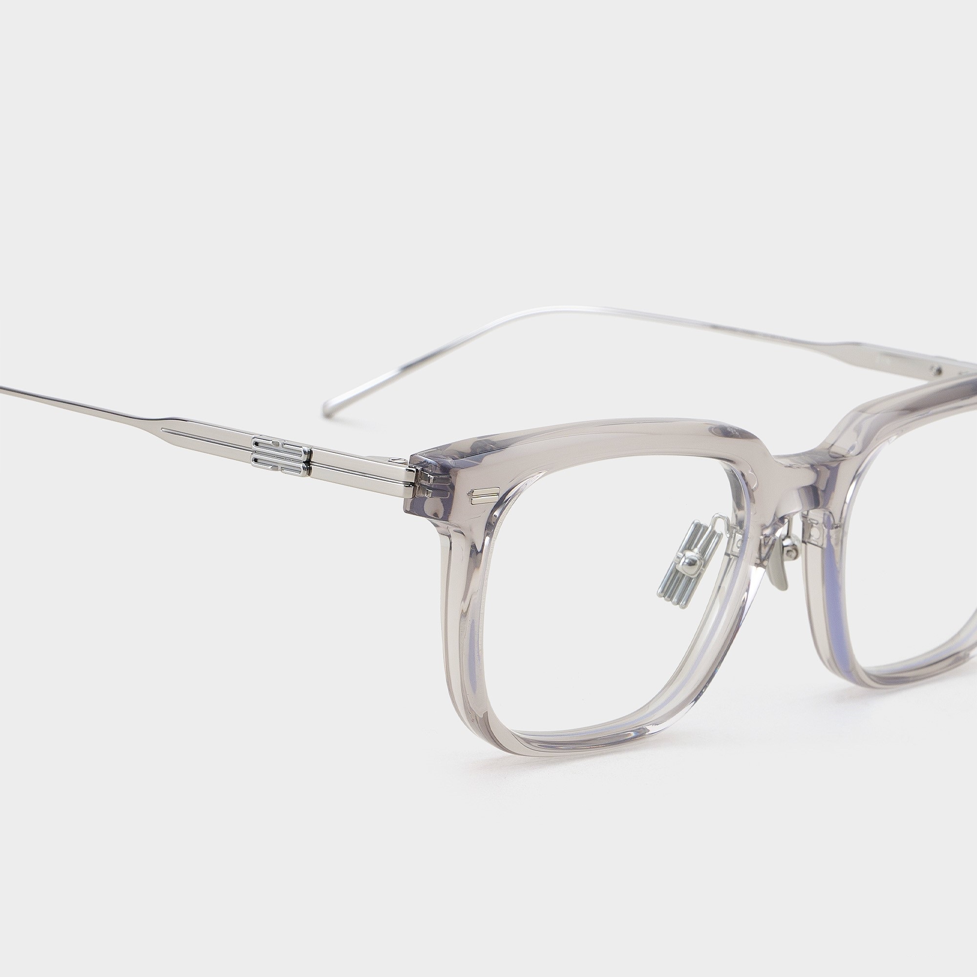 Kính mát gọng cận Gentle Monster Zin GC7 Clear Lenses Square Shape Translucent Gray Acetate Frame 27