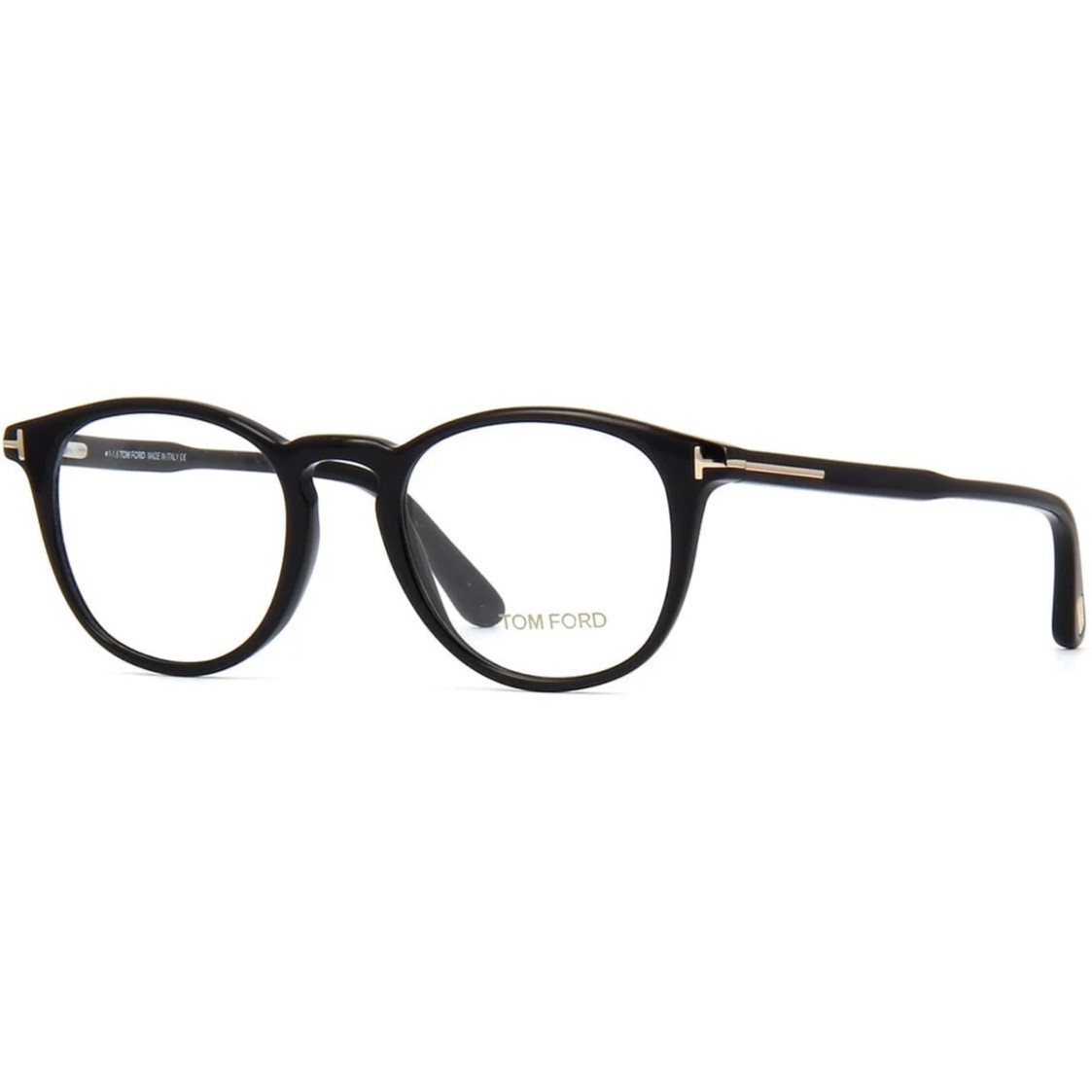 Kính mát giả cận Tom Ford Optical In Round Shiny Black Frame FT5401 001 1