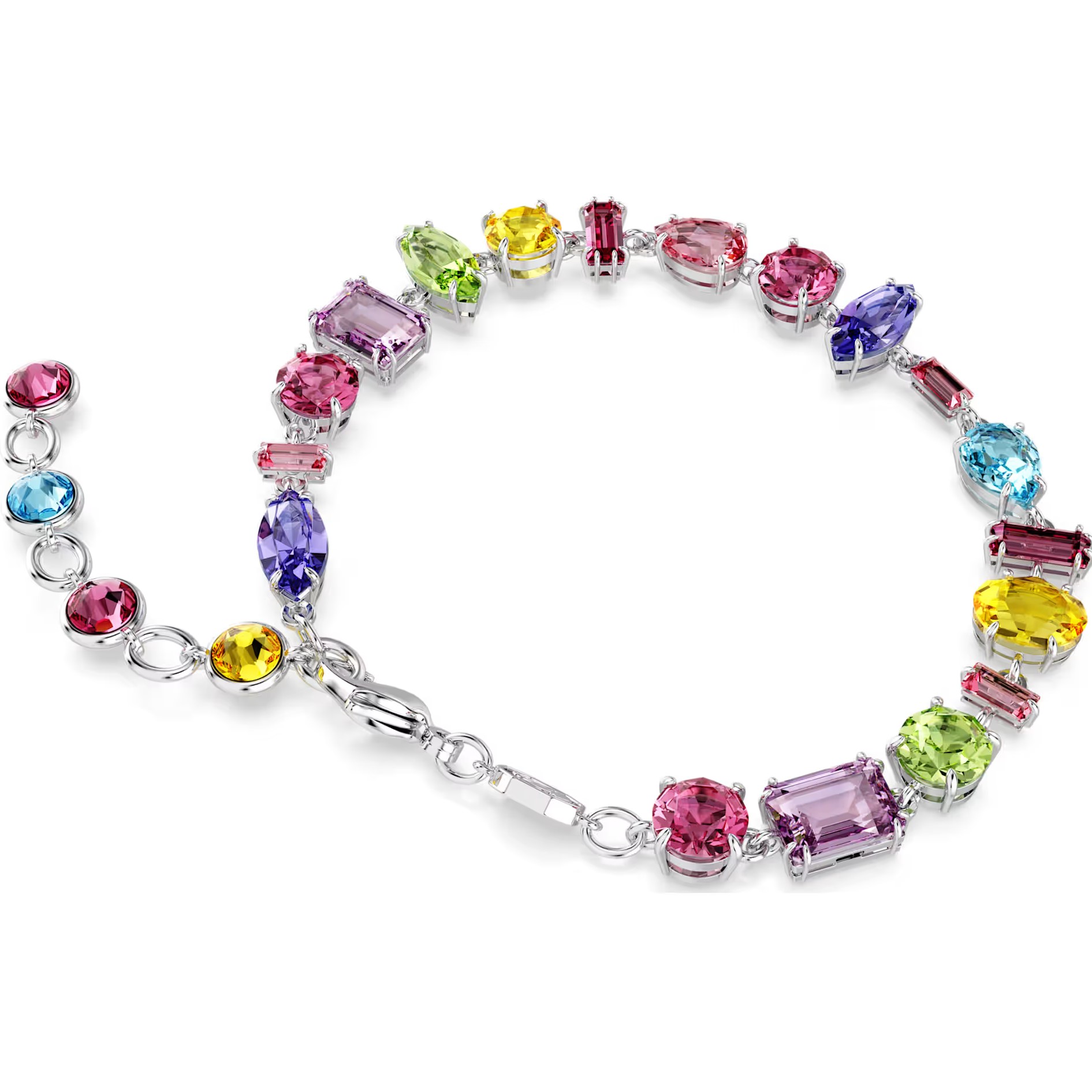 Lắc tay Swarovski Gema Bracelet Mixed Cuts Multicolored Rhodium Plated 5656427 2