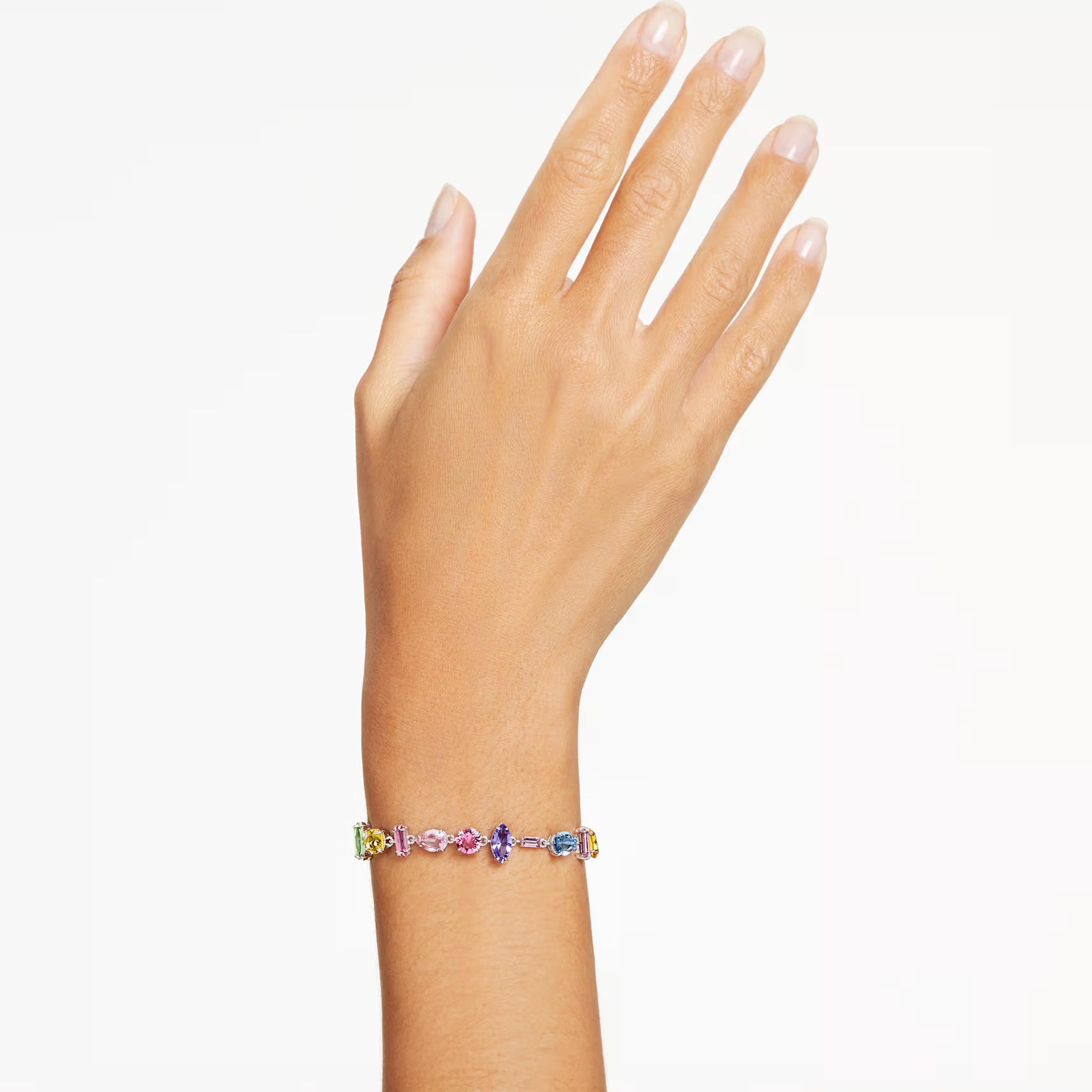 Lắc tay Swarovski Gema Bracelet Mixed Cuts Multicolored Rhodium Plated 5656427 3