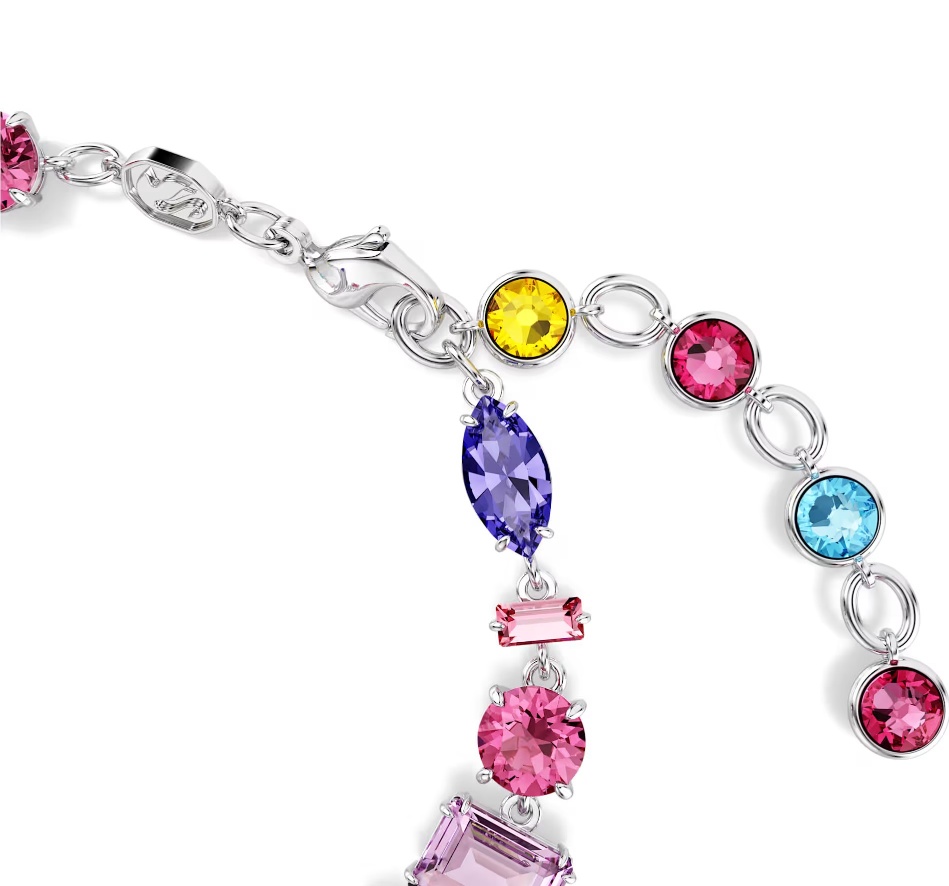 Lắc tay Swarovski Gema Bracelet Mixed Cuts Multicolored Rhodium Plated 5656427 5