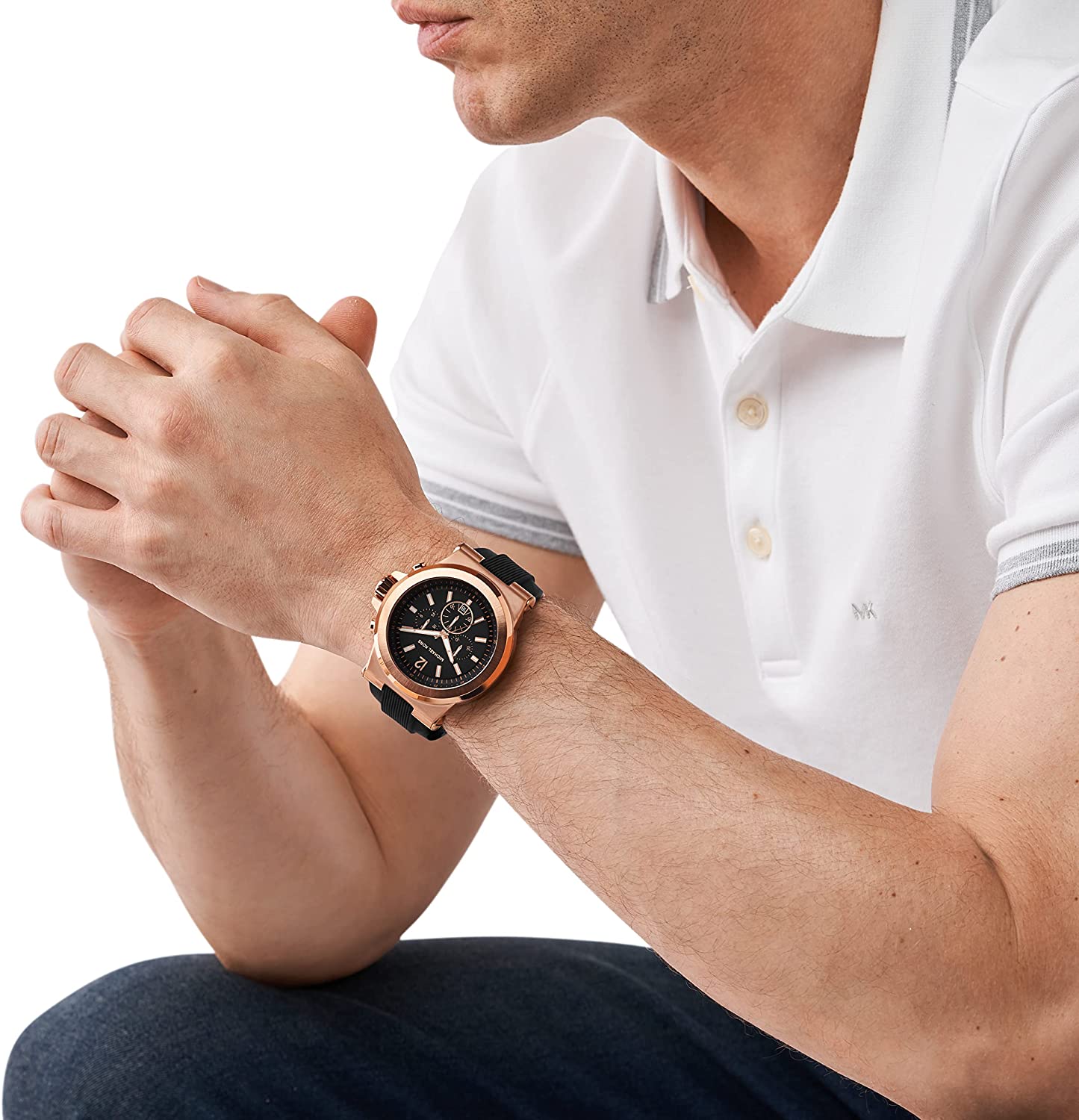Đồng Hồ đeo tay Nam Michael Kors Dylan Stainless Steel Chronograph Watch MK8184 1